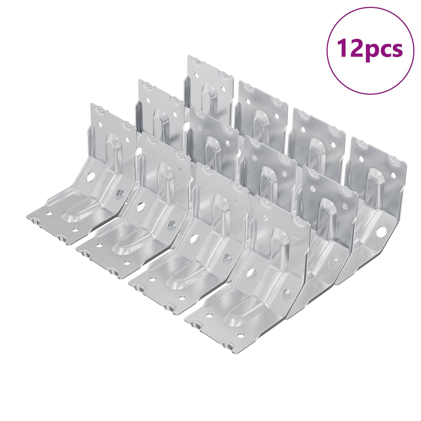 Konsoll 12 pcs Sinkbelagt 106 x 55 x 1,5mm Stål