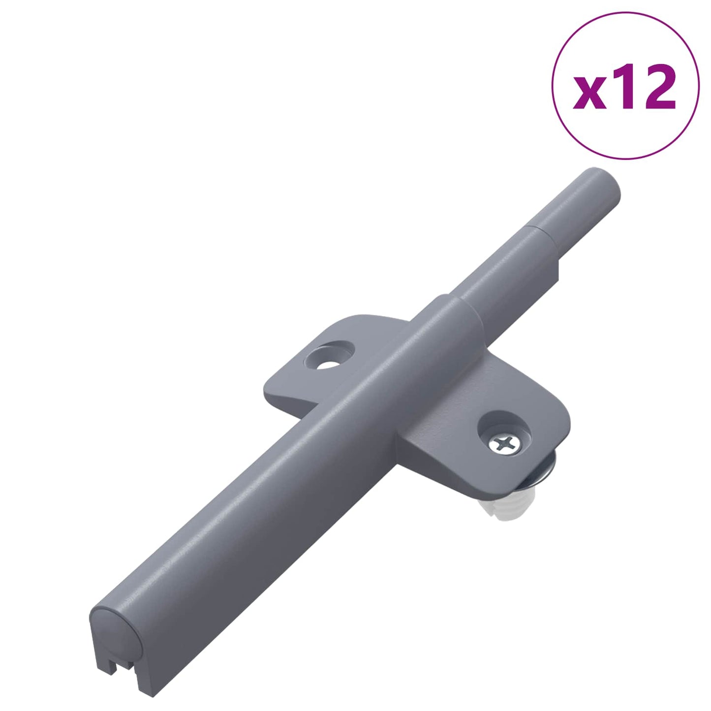 Myk lukking demper 12 pcs Grå 125 x 47 x 15 mm PP