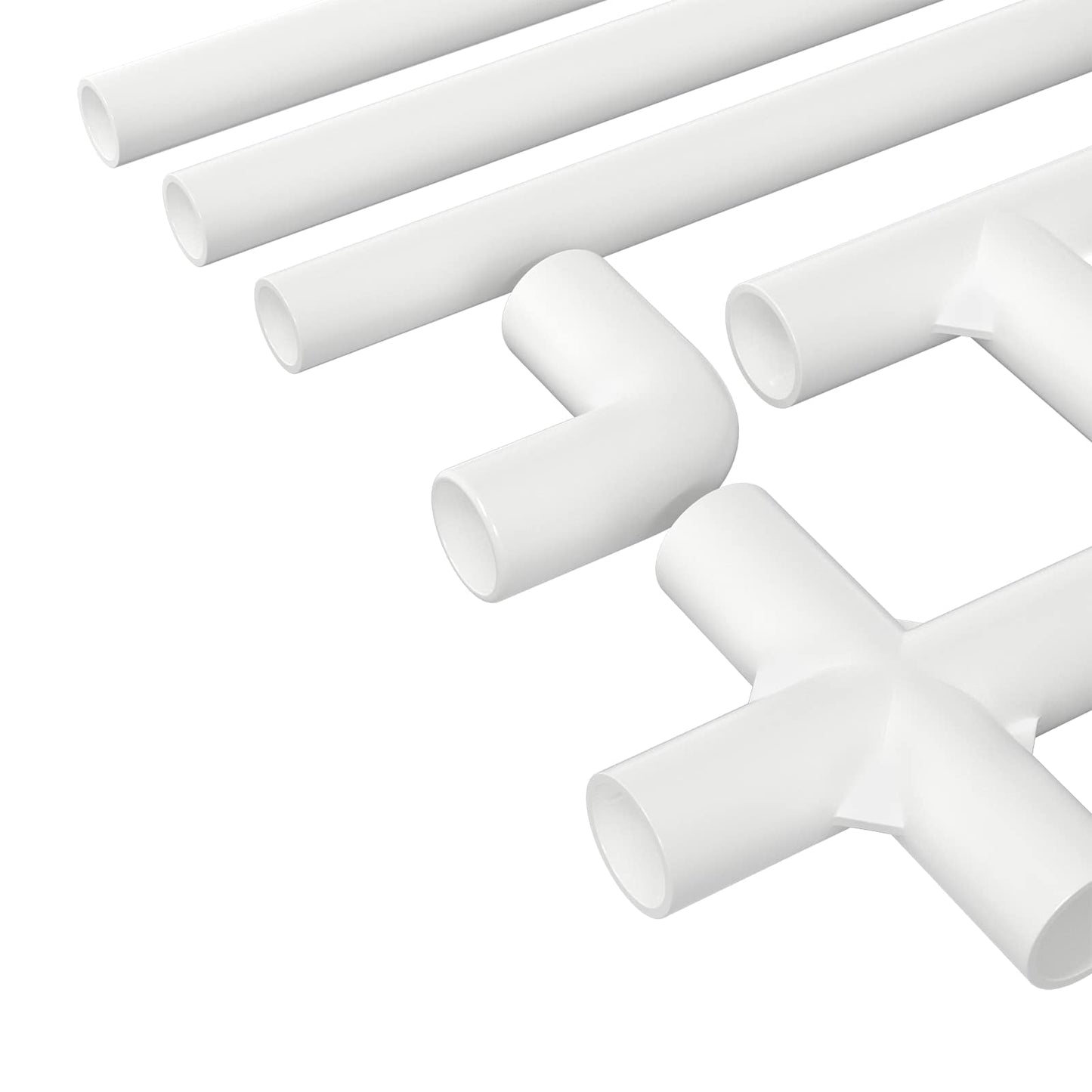 PVC Rør 2 pcs Hvit 12,2 x 1,8 x 500 mm PP og PE