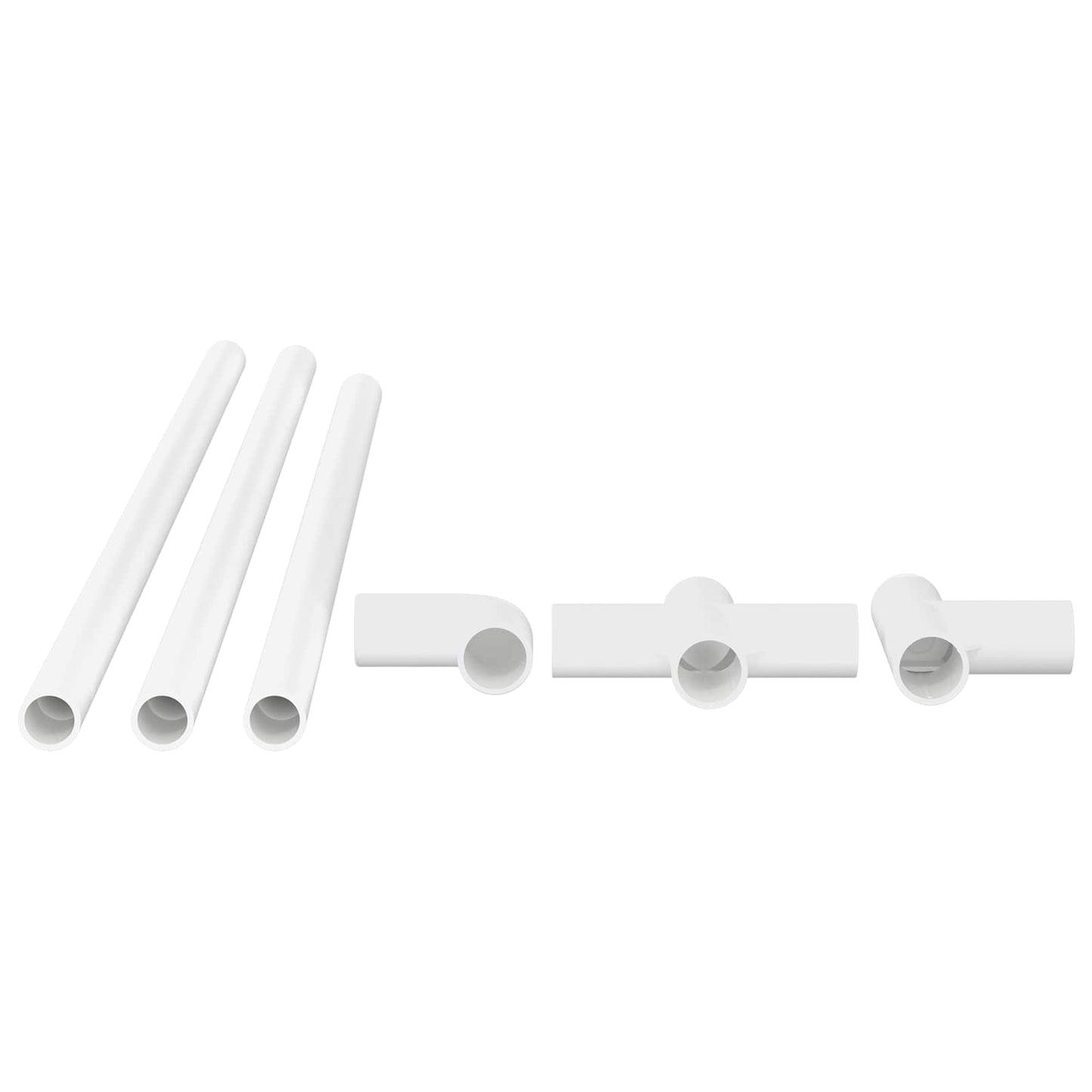 PVC Rør 12 pcs Hvit 12,2 x 1,8 x 500 mm PP og PE