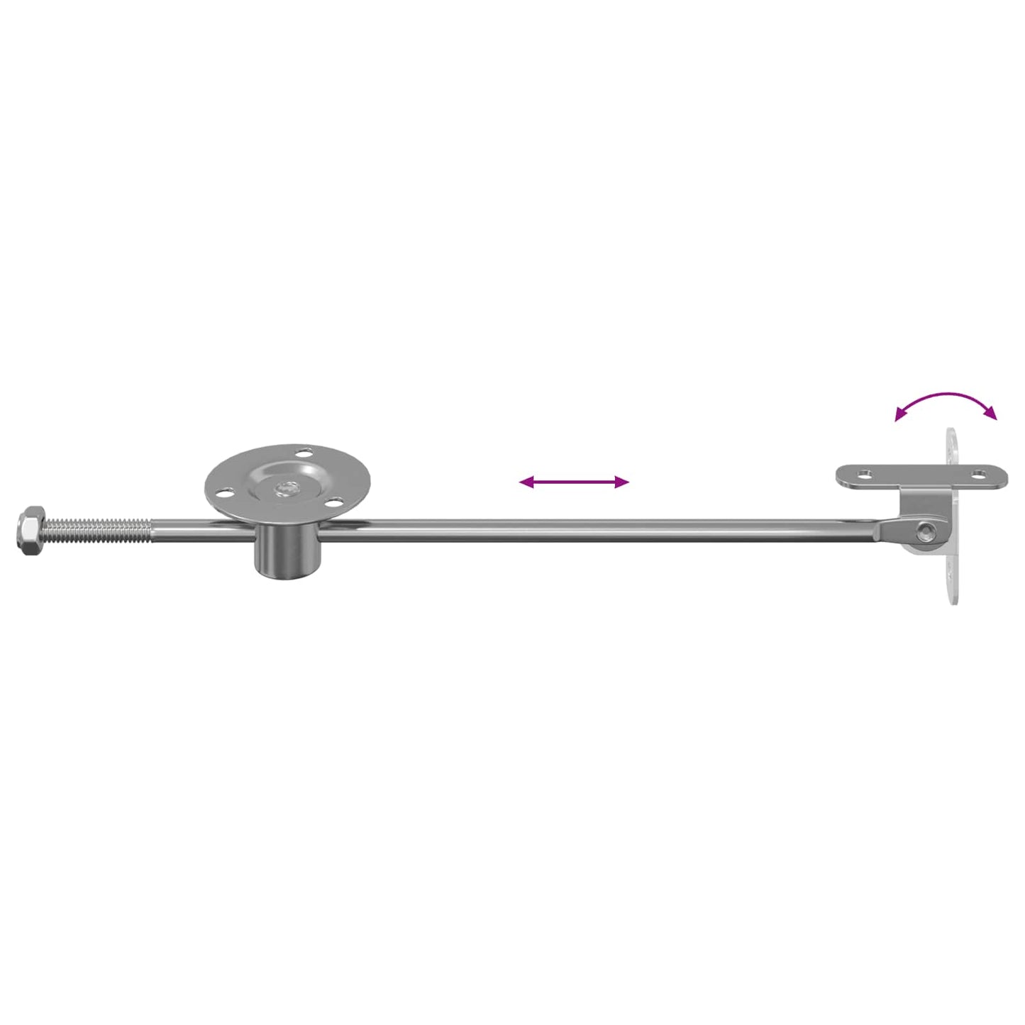Trekkstang Hengsel 12 pcs sølv 190 mm Metall