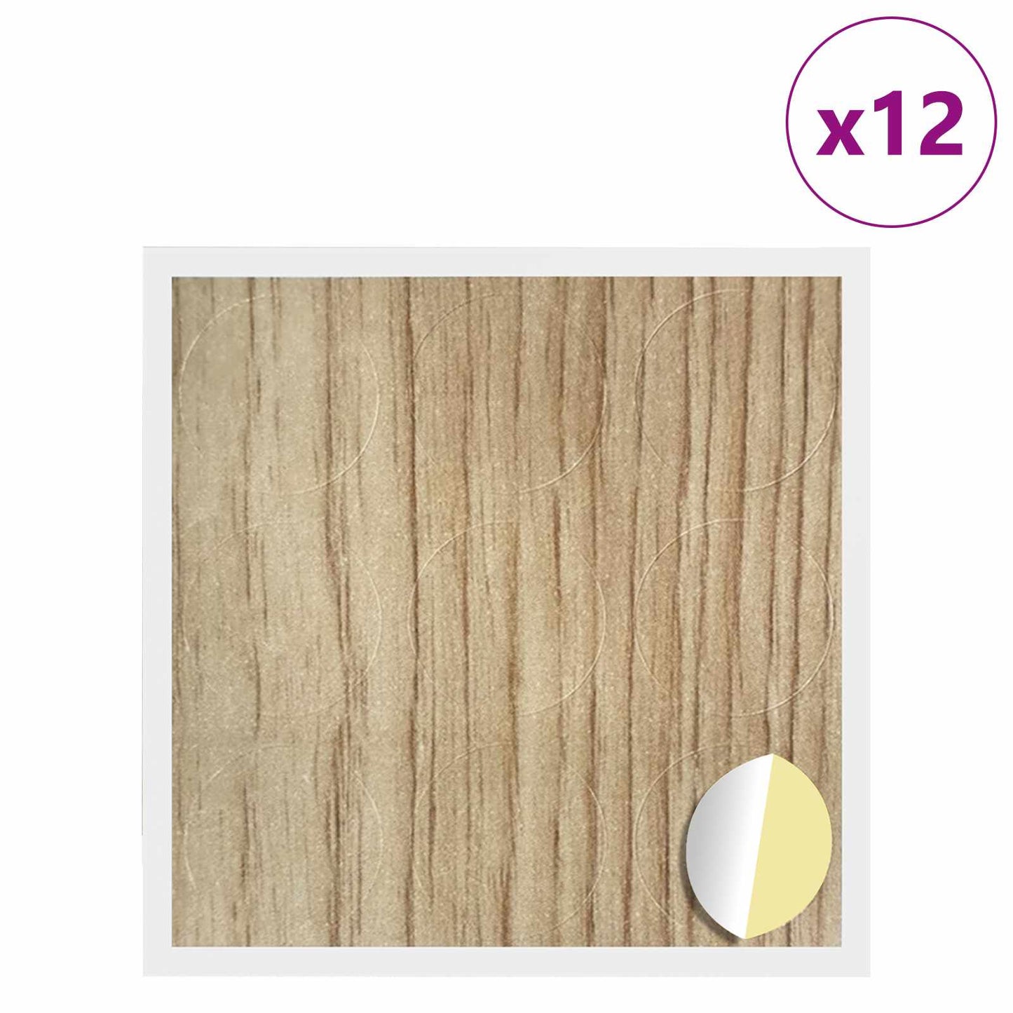 Klebende skrue deksel 12 pcs Artisan Eik Ø 20 x 0,5 mm