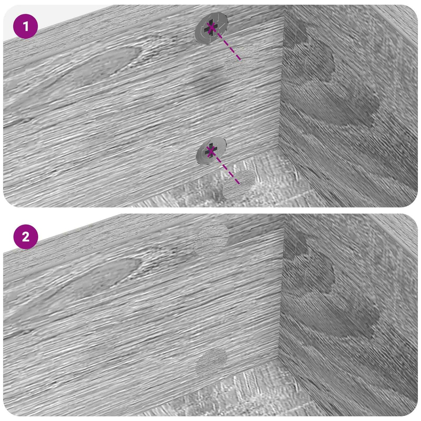 Klebende skrue deksel 2 pcs Grå Sonoma Ø 20 x 0,5 mm