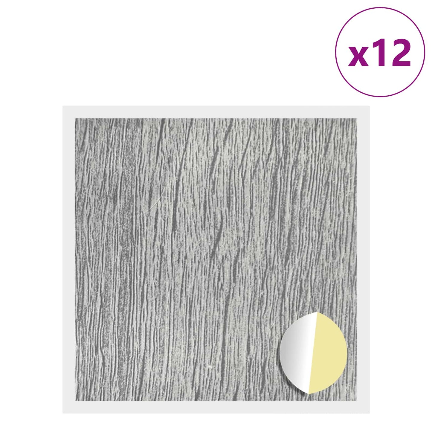 Klebende skrue deksel 12 pcs Grå Sonoma Ø 20 x 0,5 mm