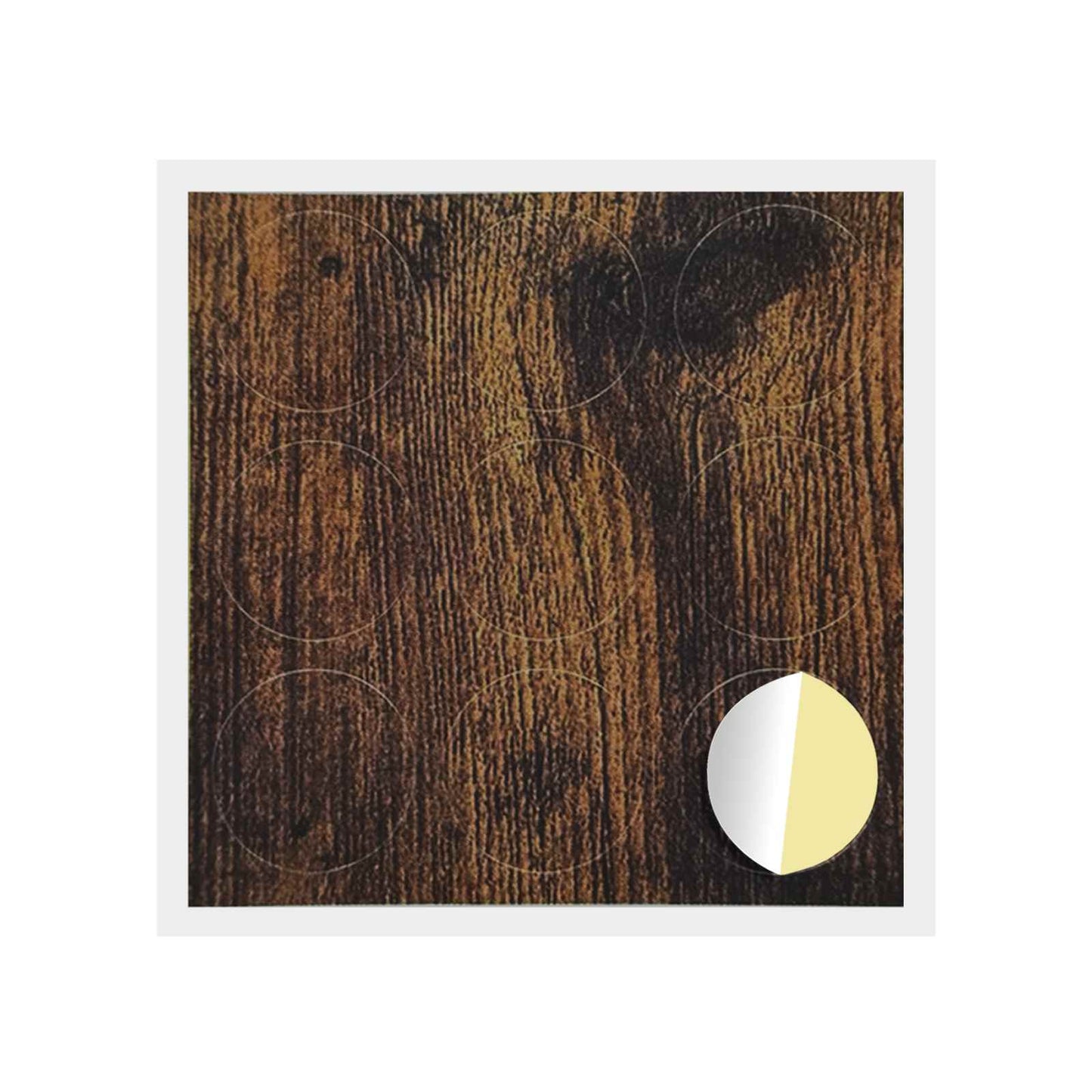 Klebende skrue deksel 12 pcs Røkt eik Ø 20 x 0,5 mm