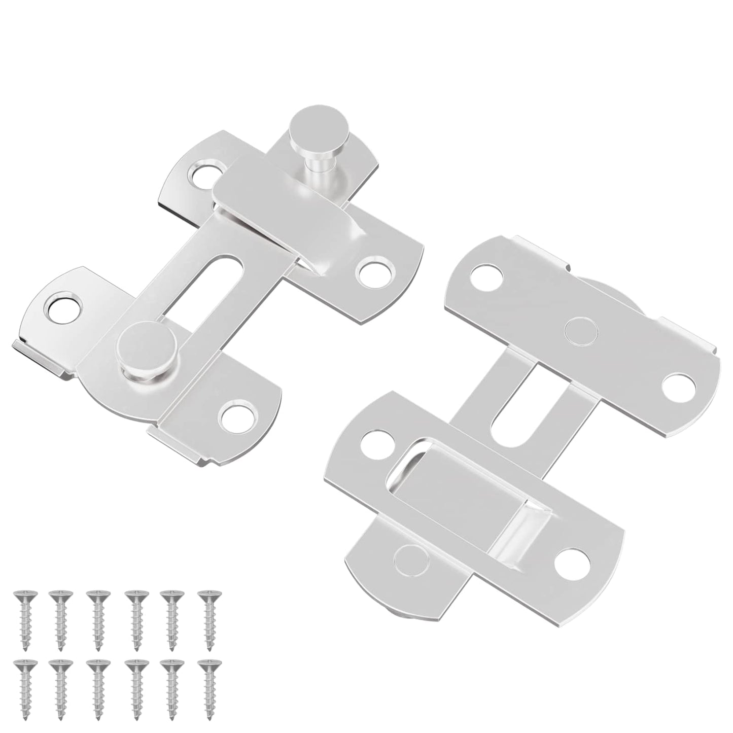 Dørlåsen 2 pcs sølv 70 x 8 mm Stål