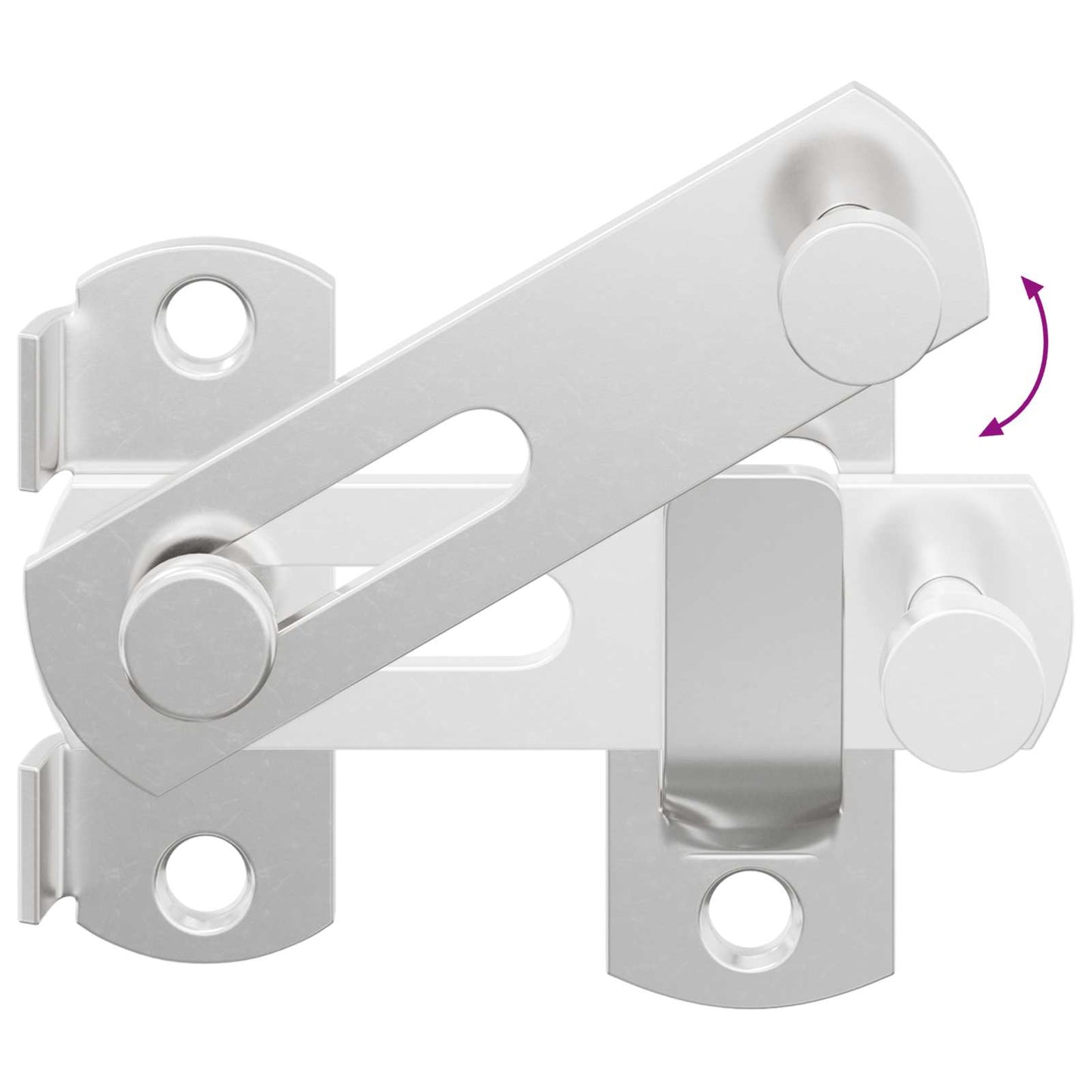 Dørlåsen 12 pcs sølv 70 x 8 mm Stål