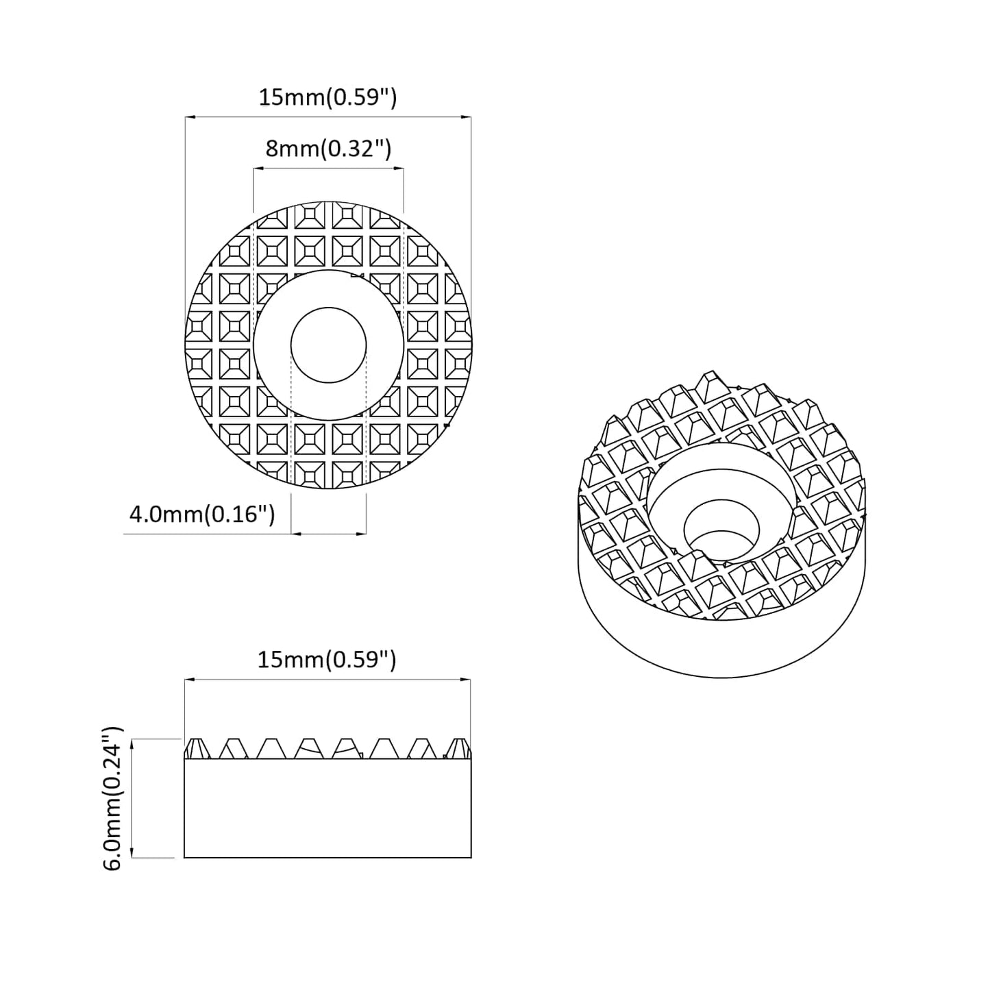 Stolebein gulvbeskyttere 12 pcs Gjennomsiktig Ø 15 x 16 mm PVC