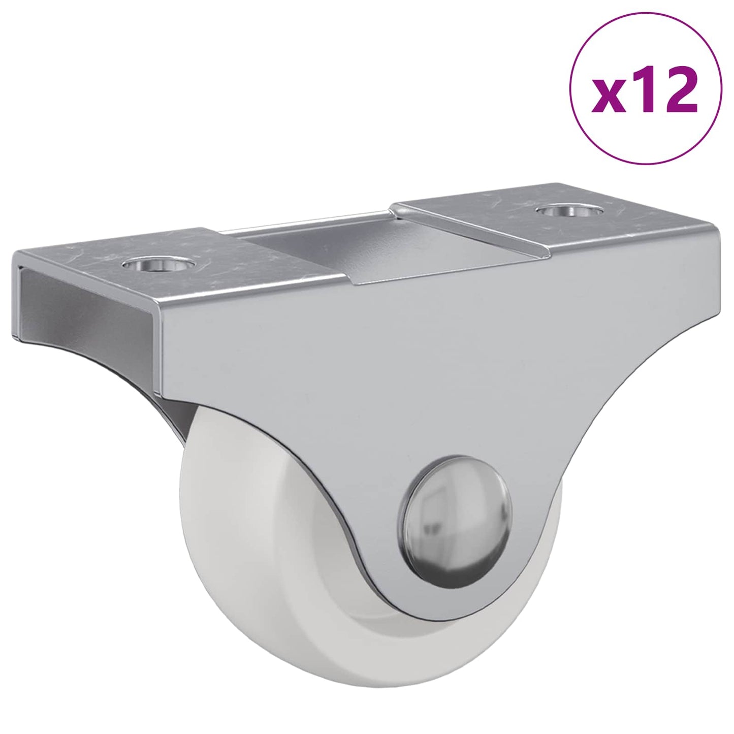 Hjul 12 stk. Hvit 42 x 11,5 x 29 mm Jern