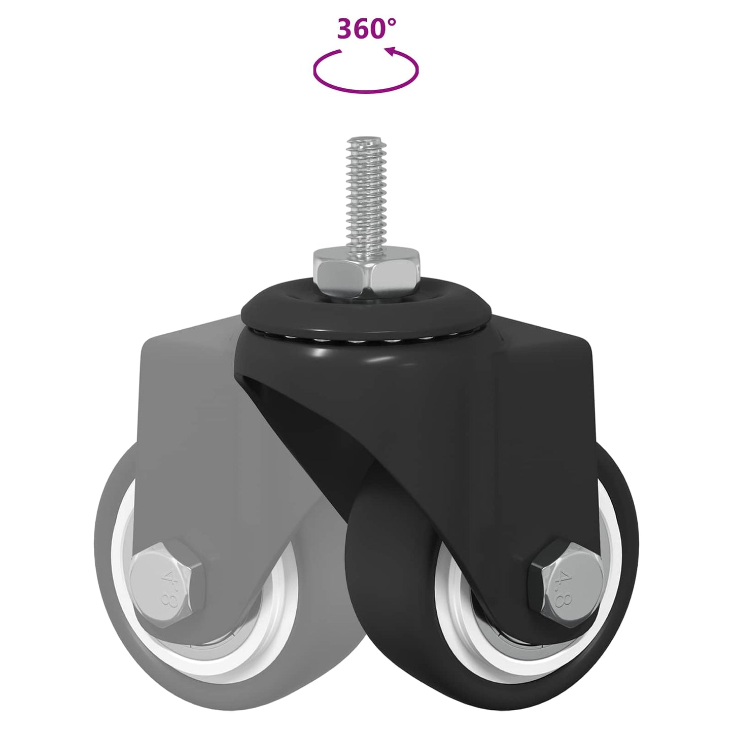 Svinghjul 2 pcs Svart 40,4 x 40,4 x 19,7 mm Jern og nylon