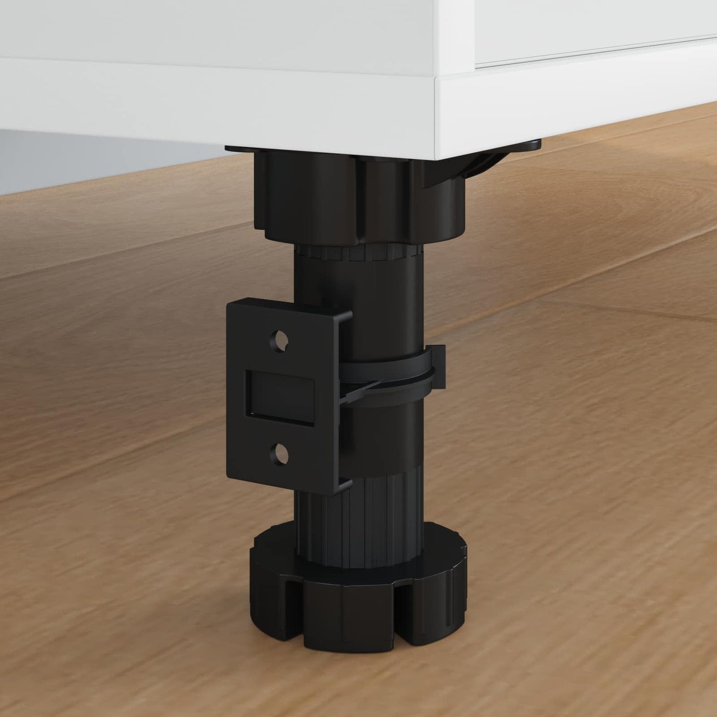 Møbelføtter Justerbar 12 pcs Svart 46 x 46 x 128 mm PP