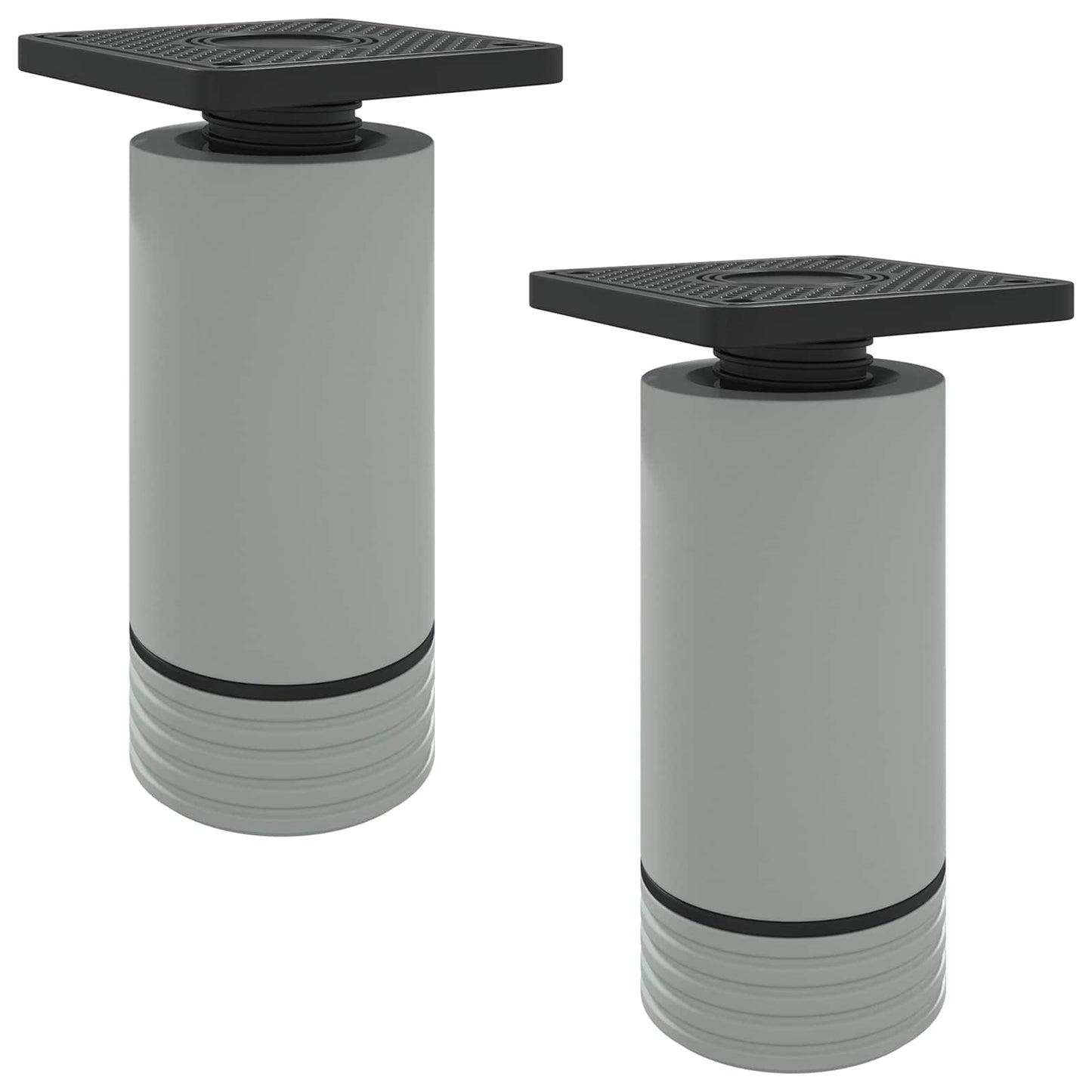 Møbelføtter Justerbar 2 pcs Hvit 64 x 64 x 100 mm PP