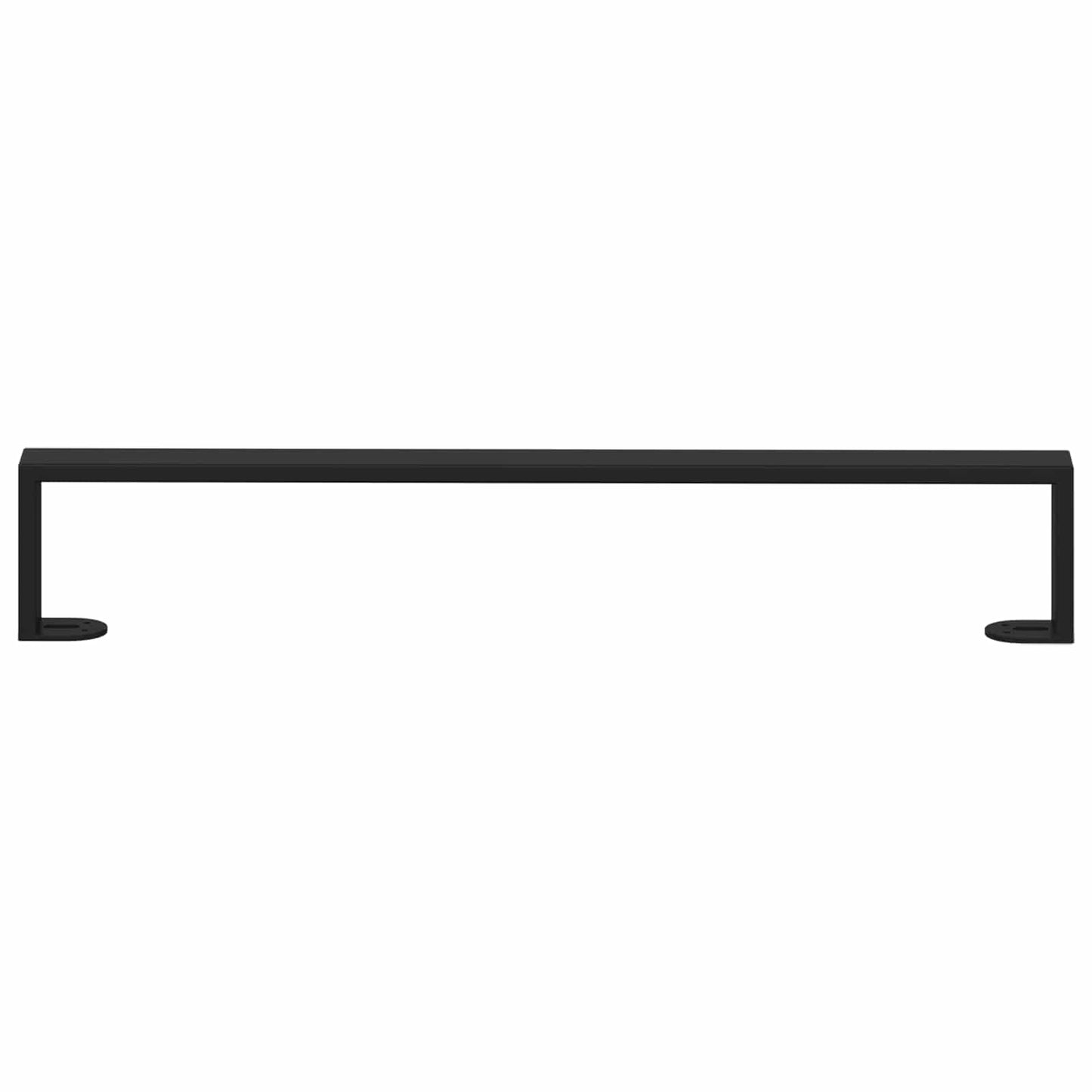 Møbelføtter 2 pcs Svart 596 x 40,5 x 100 mm Jern