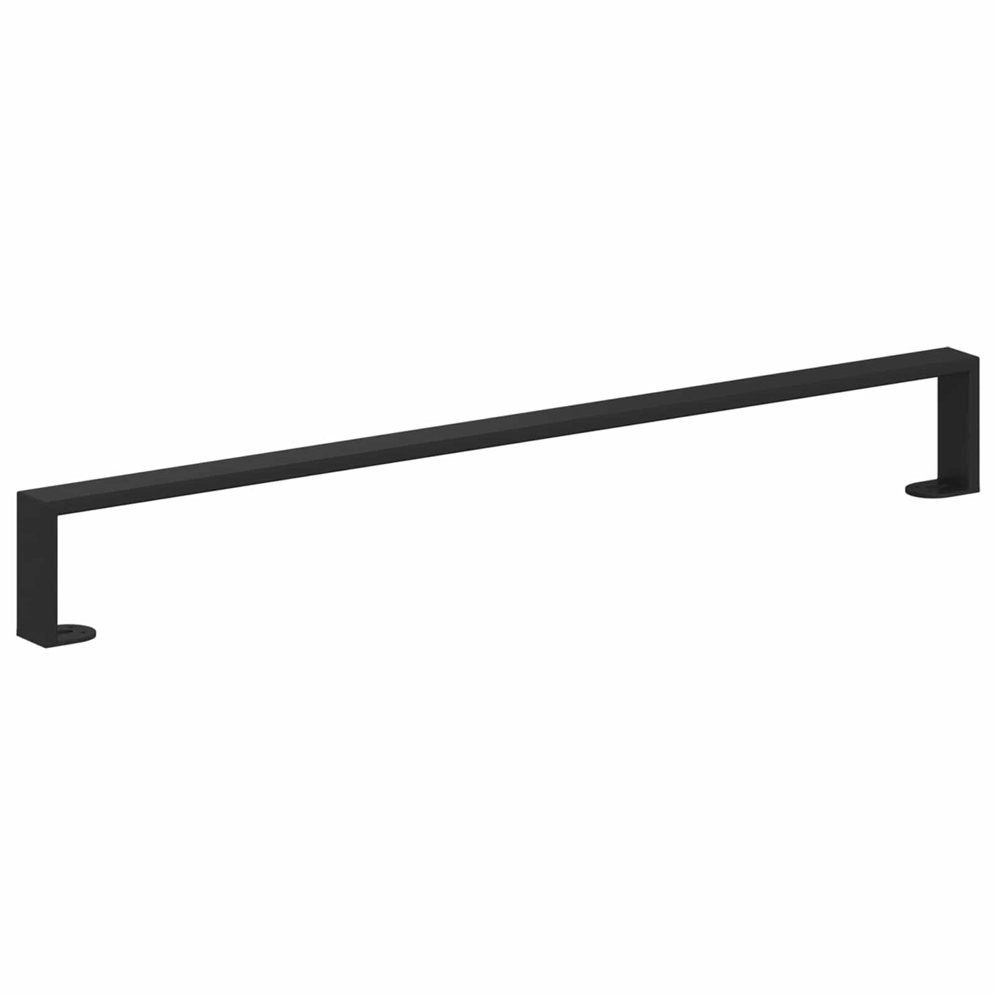 Møbelføtter 2 pcs Svart 796 x 40,5 x 100 mm Jern