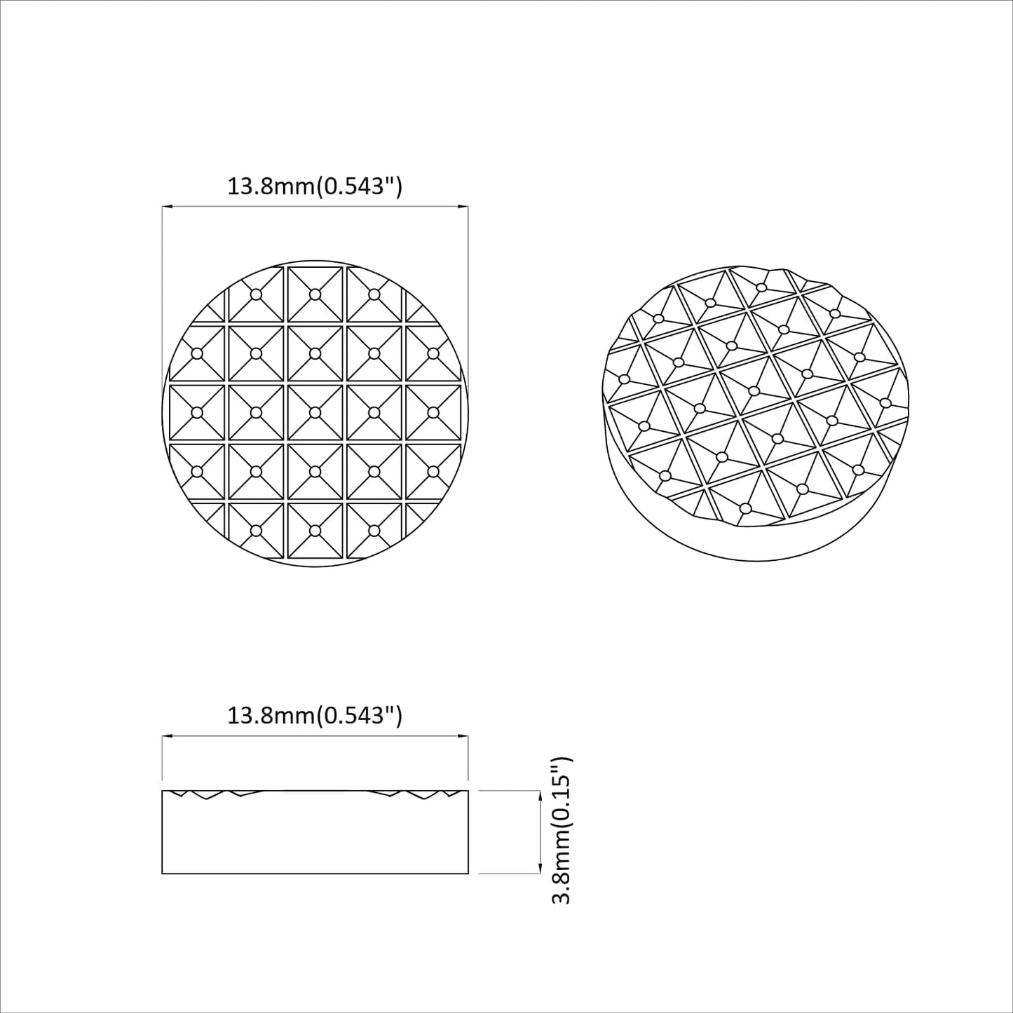 Møbelputer 12 pcs Svart Ø 14 x 4 mm EVA