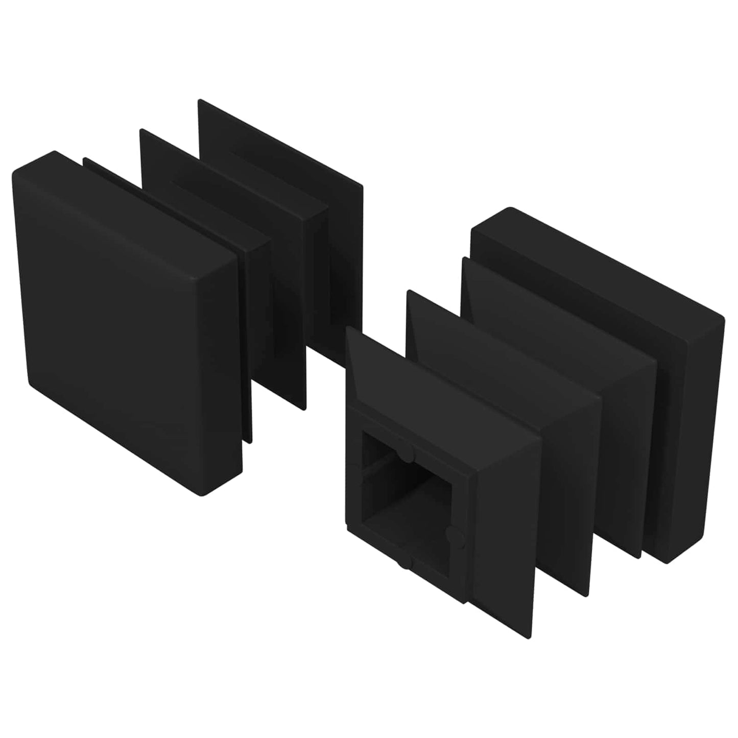 Endelokk 2 stk. Svart 15 x 15 x 15 mm PP