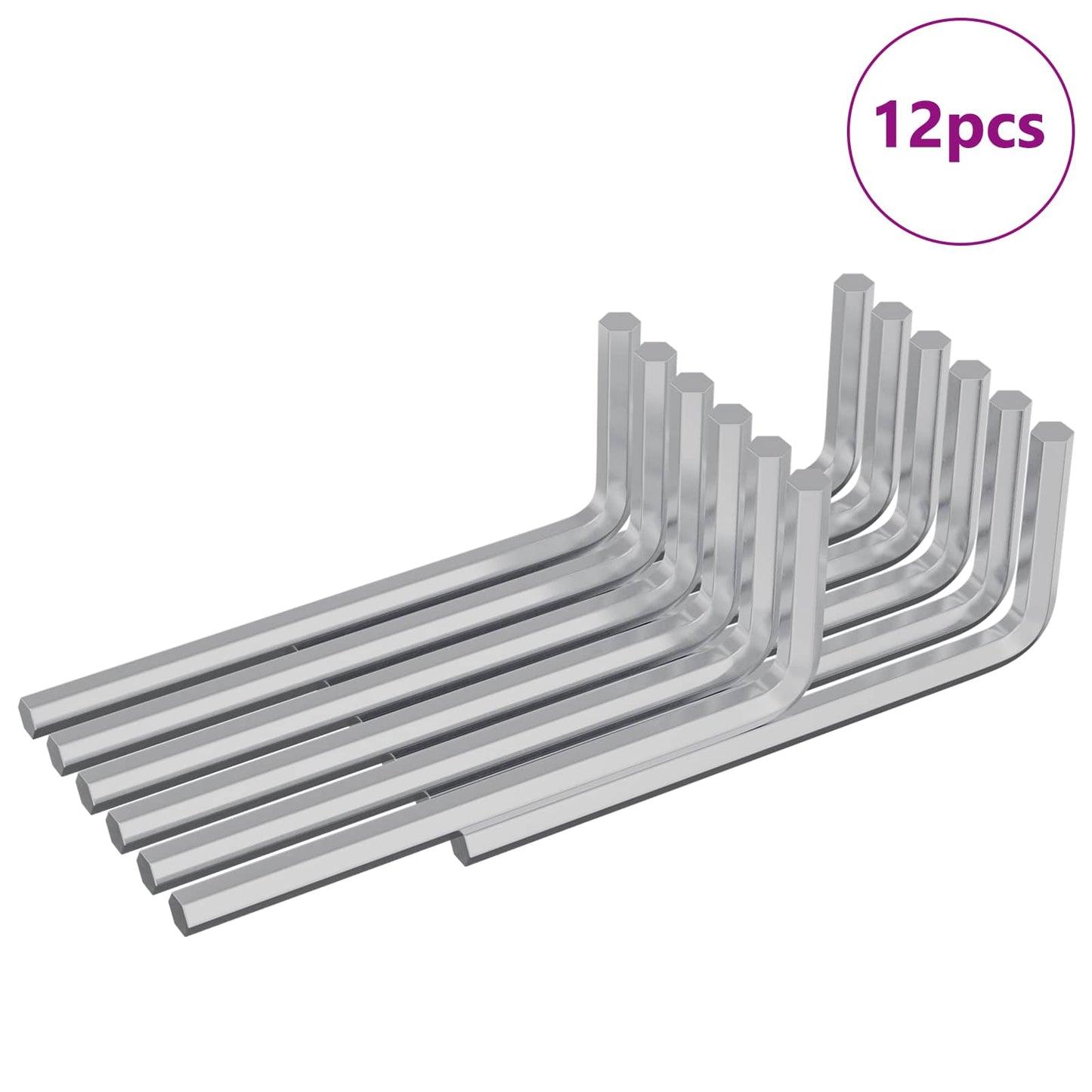 Unbrakonøkkel 12 pcs sølv 22 x 66 mm Stål