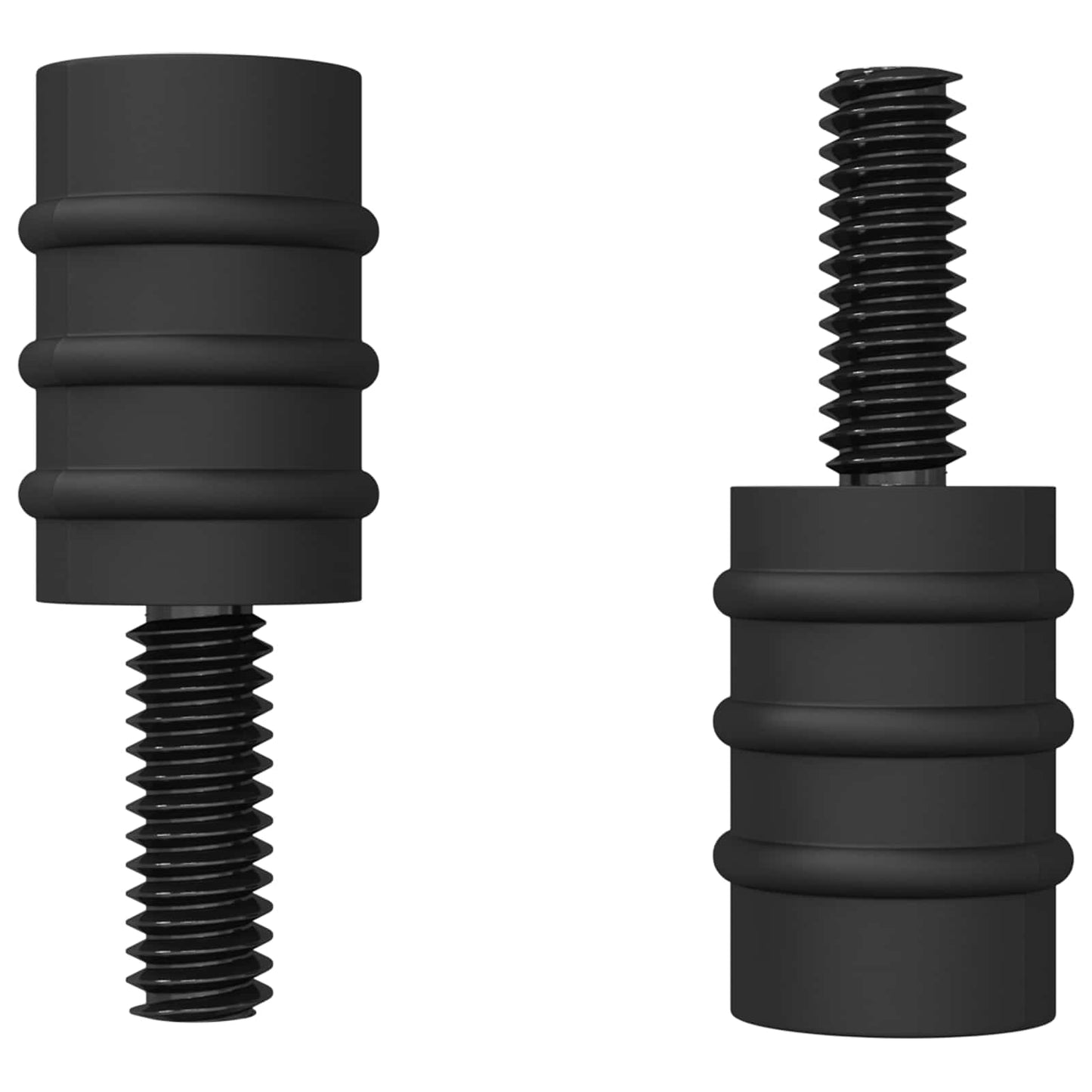 Avstandsskruer 12 pcs Svart M4 Gummi og stål