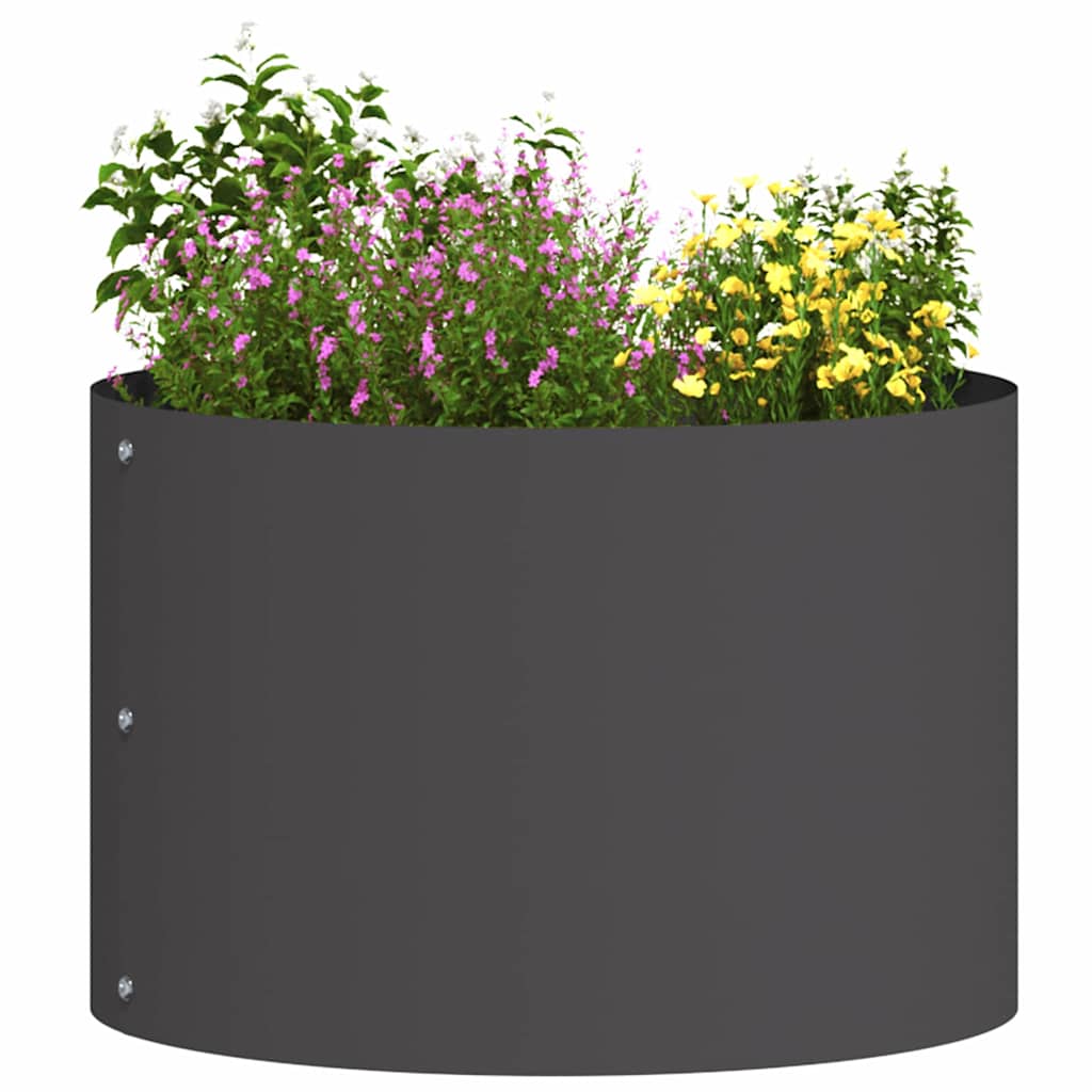 Plante ring Svart 30 x 30 x 20 cm Kaldvalsestål