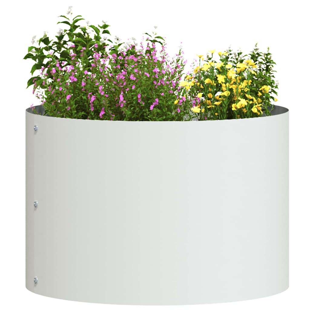 Plante ring Hvit 30 x 30 x 20 cm Kaldvalsestål