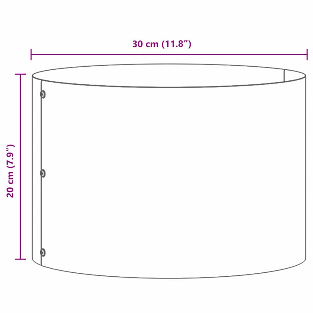 Plante ring 5 pcs Hvit 30 x 30 x 20 cm Kaldvalsestål