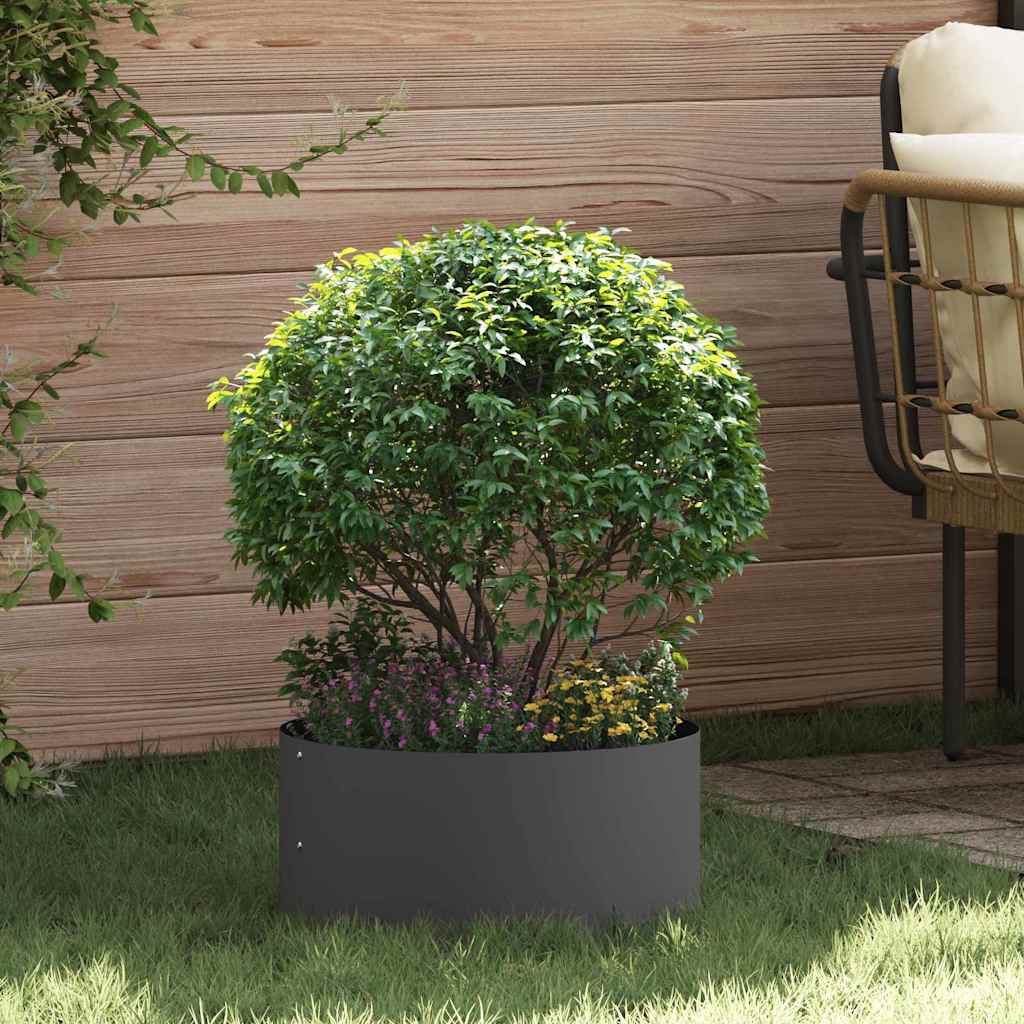 Plante ring Svart 40 x 40 x 20 cm Kaldvalsestål