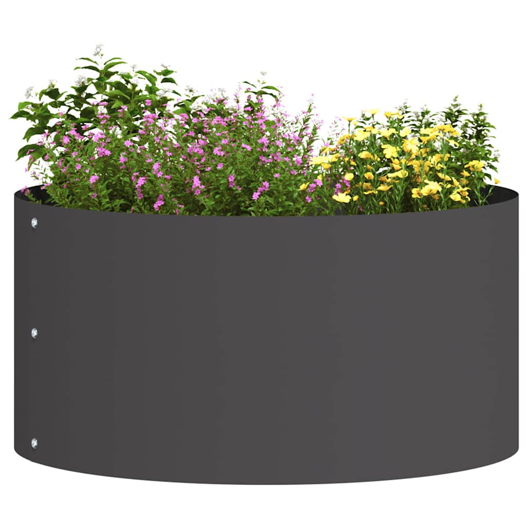 Plante ring Svart 40 x 40 x 20 cm Kaldvalsestål