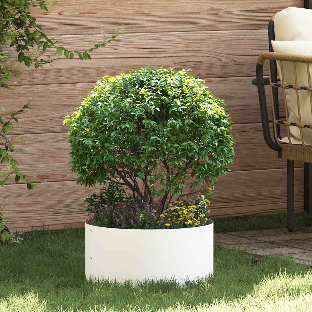 Plante ring 5 pcs Hvit 40 x 40 x 20 cm Kaldvalsestål