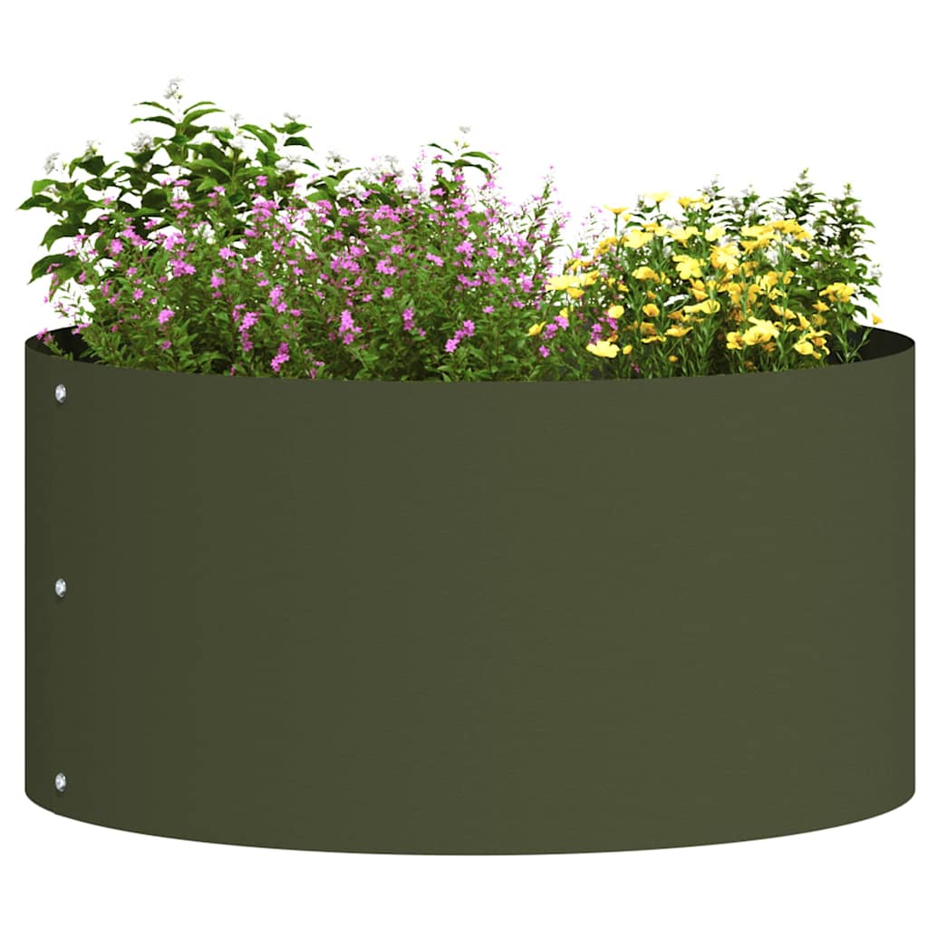 Plante ring Olivengrønn 40 x 40 x 20 cm Kaldvalsestål