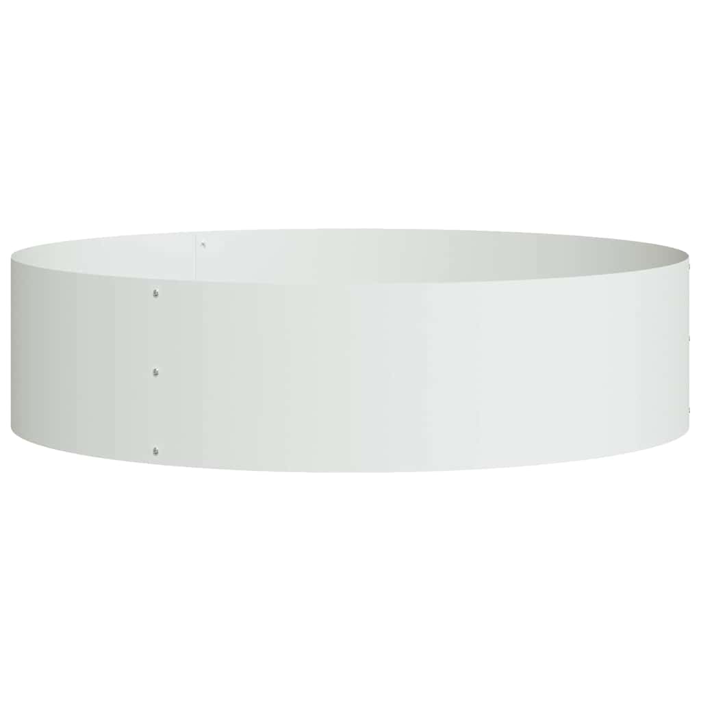 Plante ring 5 pcs Hvit 80 x 80 x 12 cm Kaldvalsestål