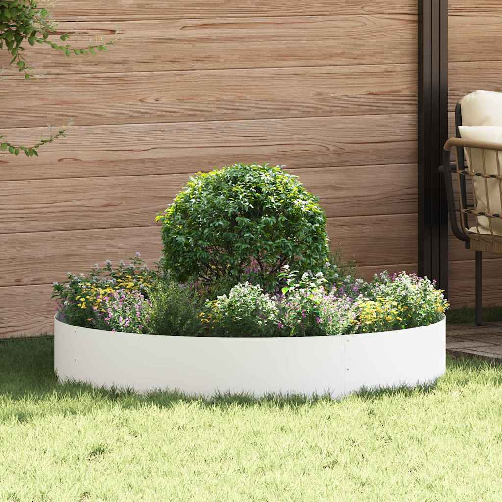 Plante ring Hvit 120 x 120 x 20 cm Kaldvalsestål