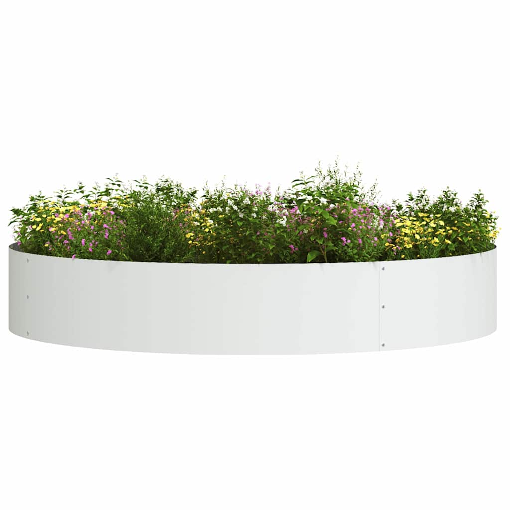 Plante ring Hvit 120 x 120 x 20 cm Kaldvalsestål