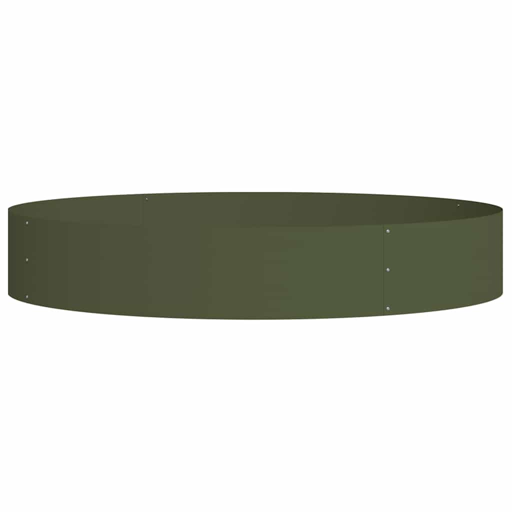 Plante ring Olivengrønn 120 x 120 x 20 cm Kaldvalsestål vidaXL