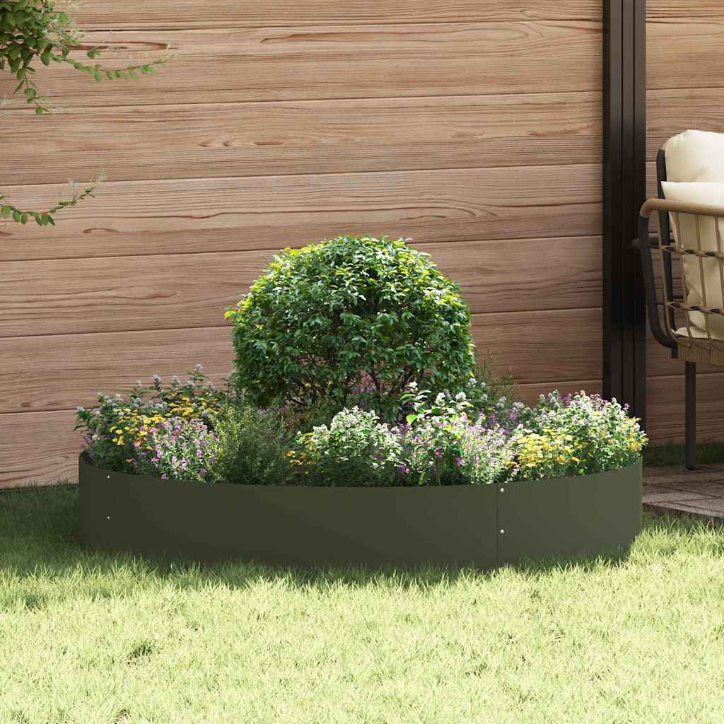 Plante ring 5 pcs Olivengrønn 120 x 120 x 20 cm Kaldvalsestål