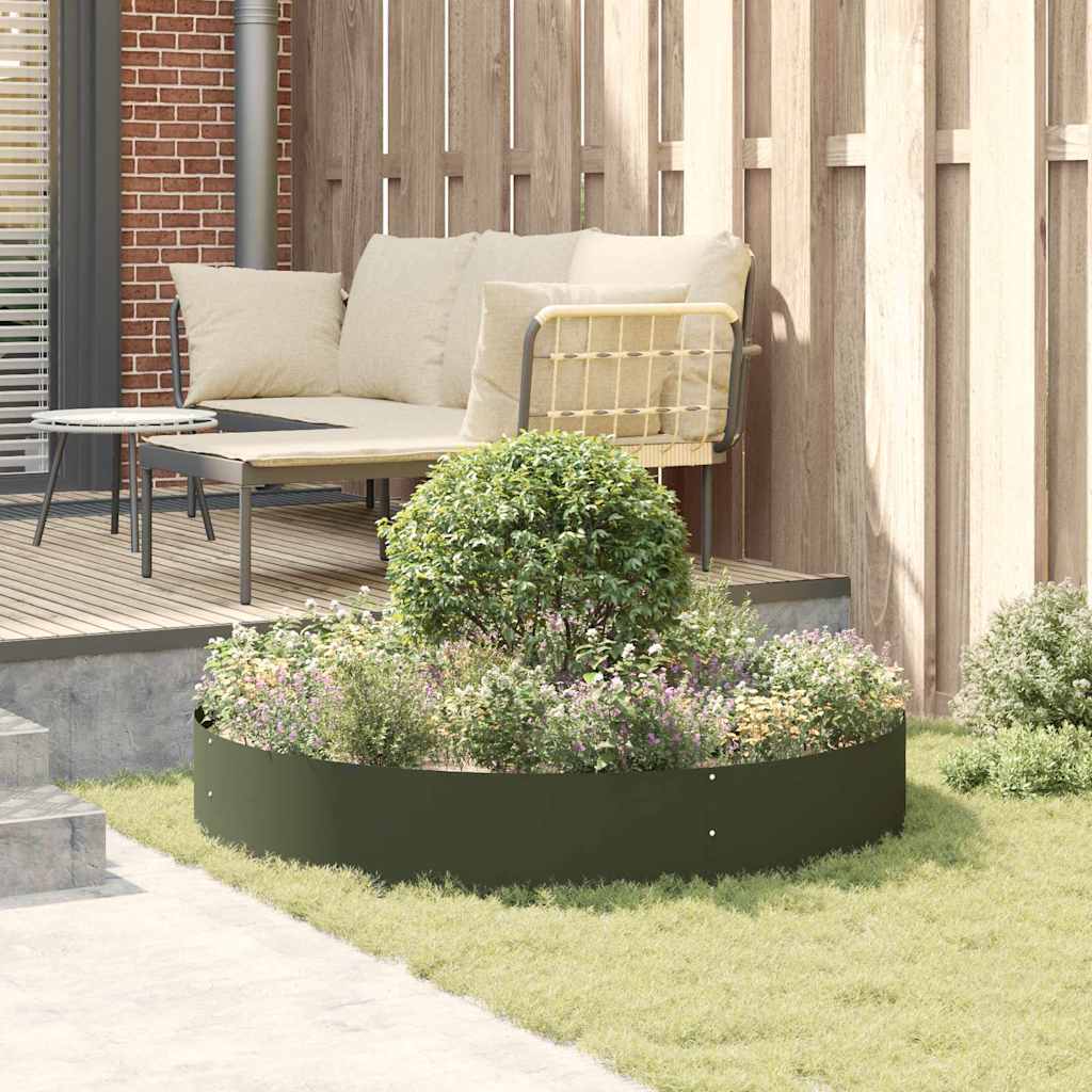 Plante ring 5 pcs Olivengrønn 120 x 120 x 20 cm Kaldvalsestål