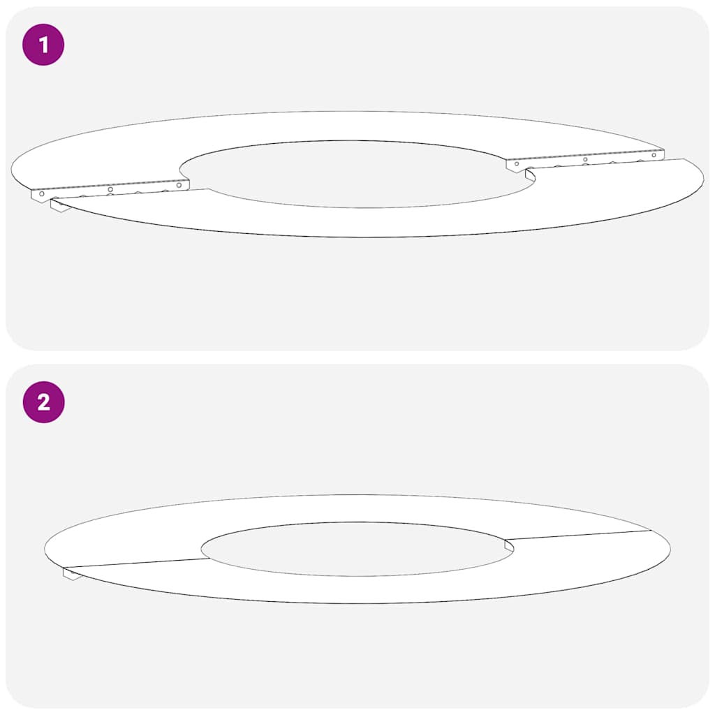 passende for Flat Tre Ring Hvit Ø30 / 60 cm Stål