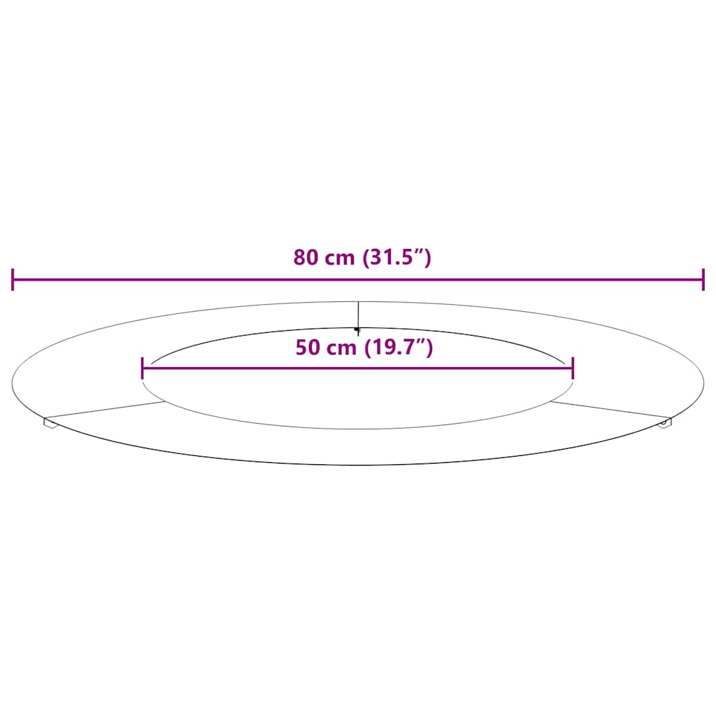 passende for Flat Tre Ring Hvit Ø50 / 80 cm Stål