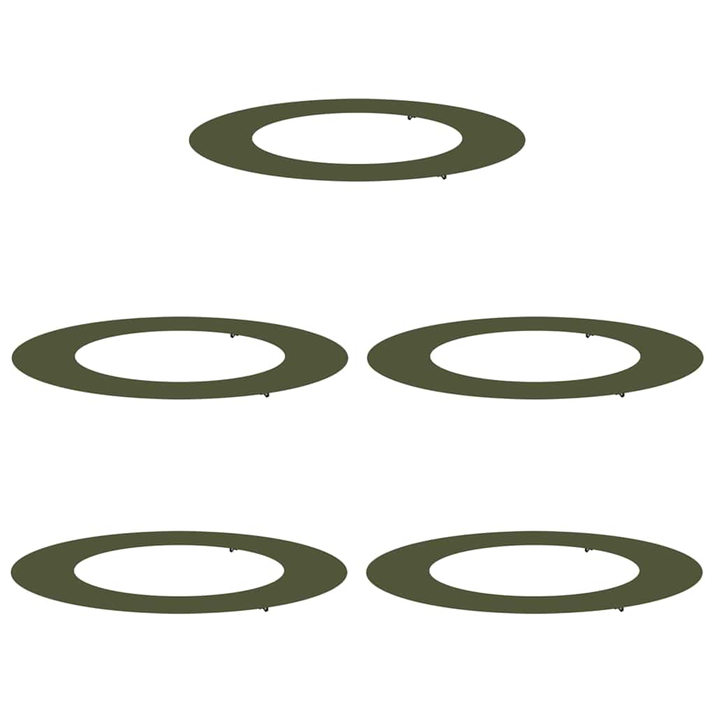 passende for Flat Tre Ringer 5 pcs Olivengrønn Ø50 / 80 cm Stål