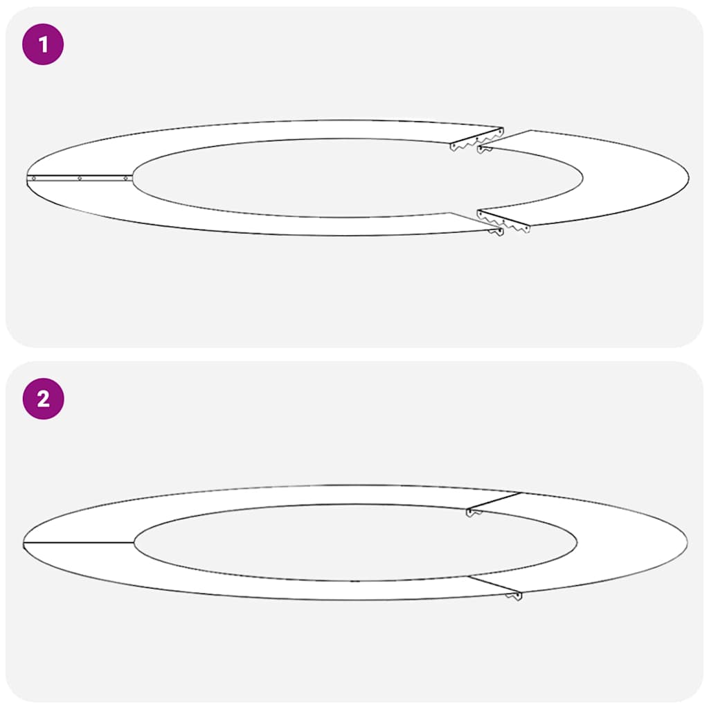 passende for Flat Tre Ringer 5 pcs Svart Ø60 / 90 cm Stål