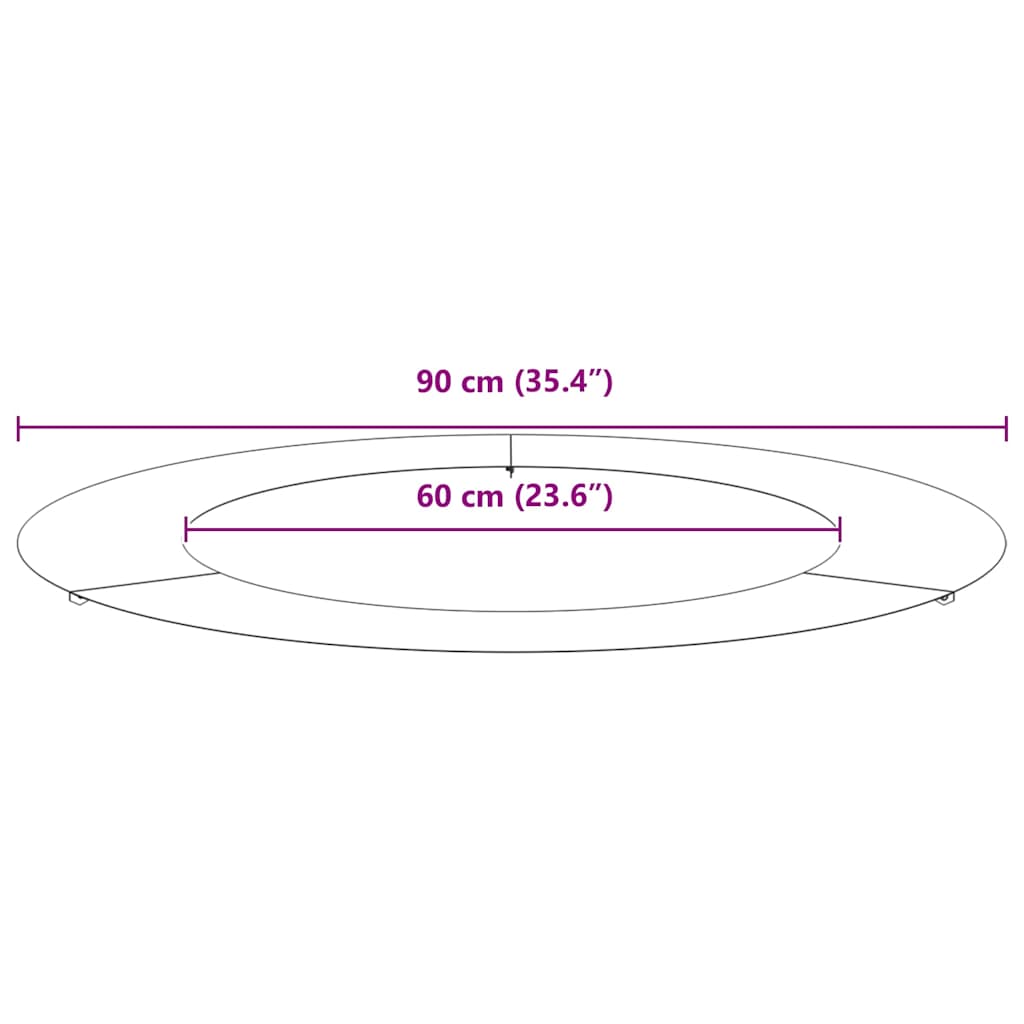 passende for Flat Tre Ringer 5 pcs Svart Ø60 / 90 cm Stål
