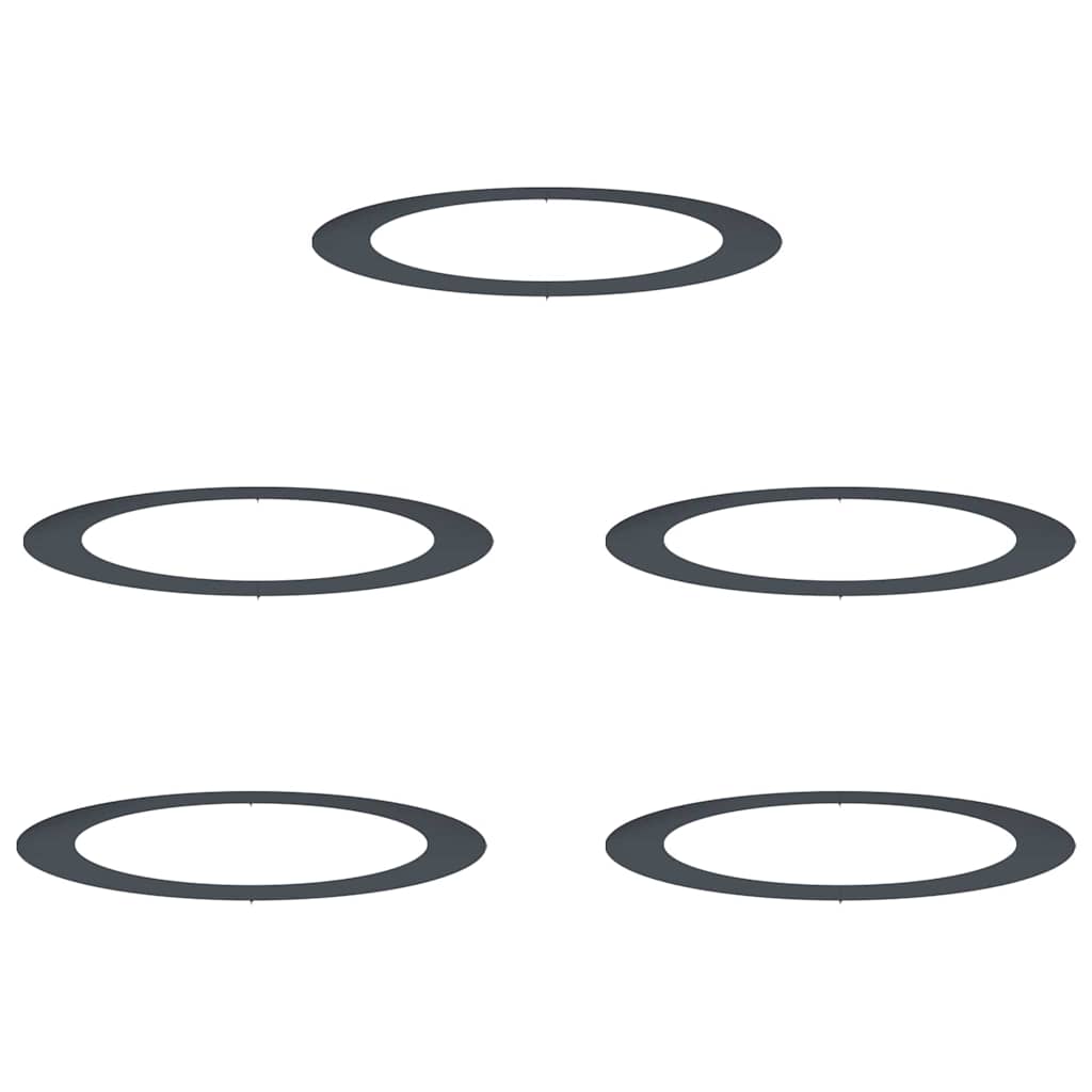 passende for Flat Tre Ringer 5 pcs Antrasitt Ø90 / 120 cm Stål