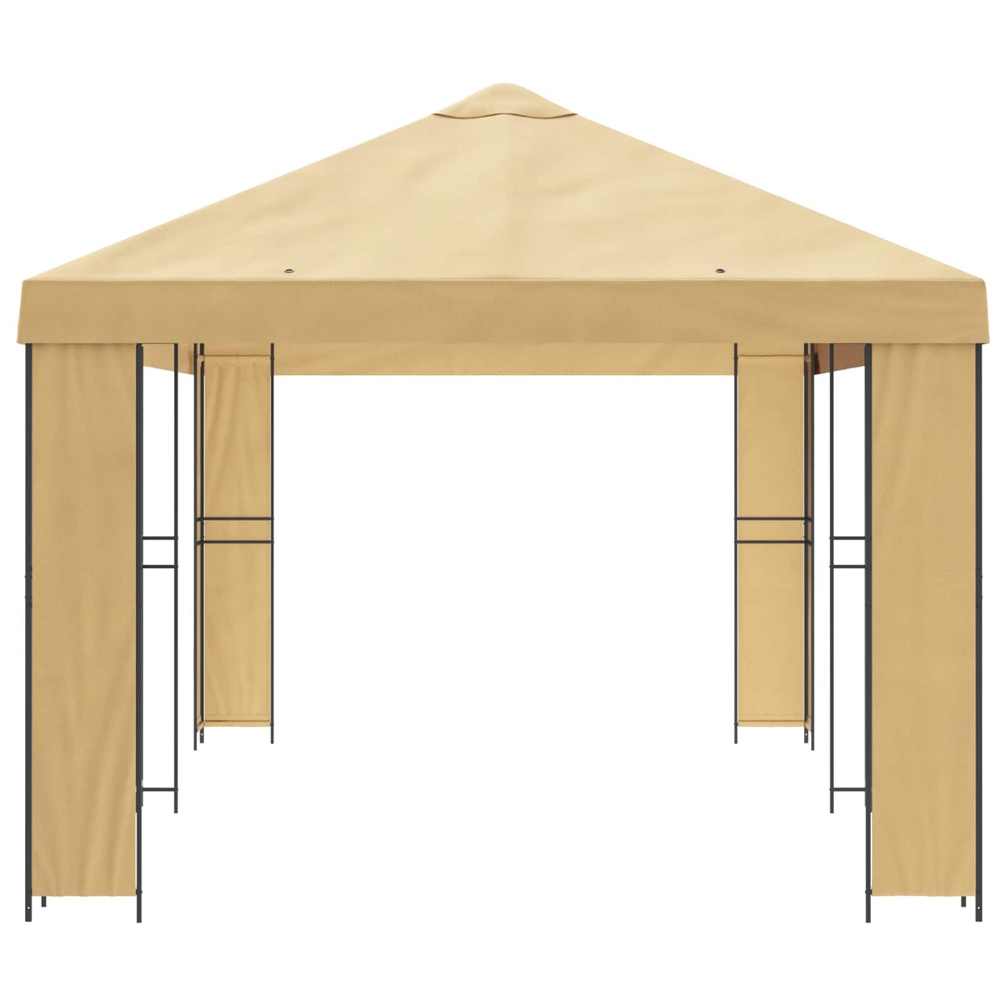 Hage Gazebo 6 x 3 m Krem Polyester og stål 190