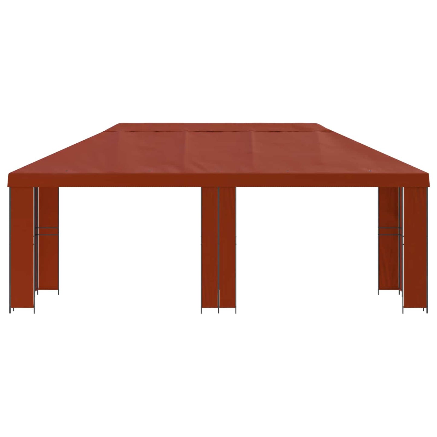 Hage Gazebo 6 x 3 m Terrakotta Polyester og stål 190