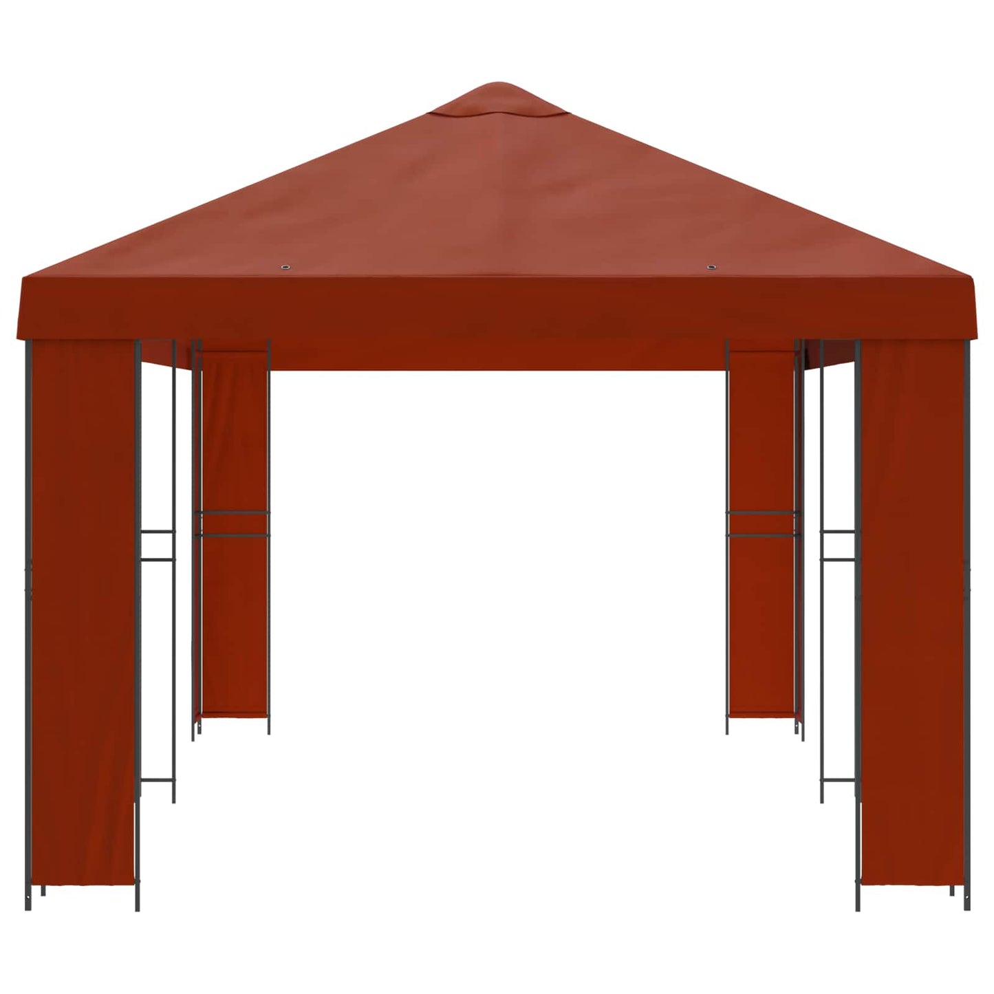 Hage Gazebo 6 x 3 m Terrakotta Polyester og stål 190