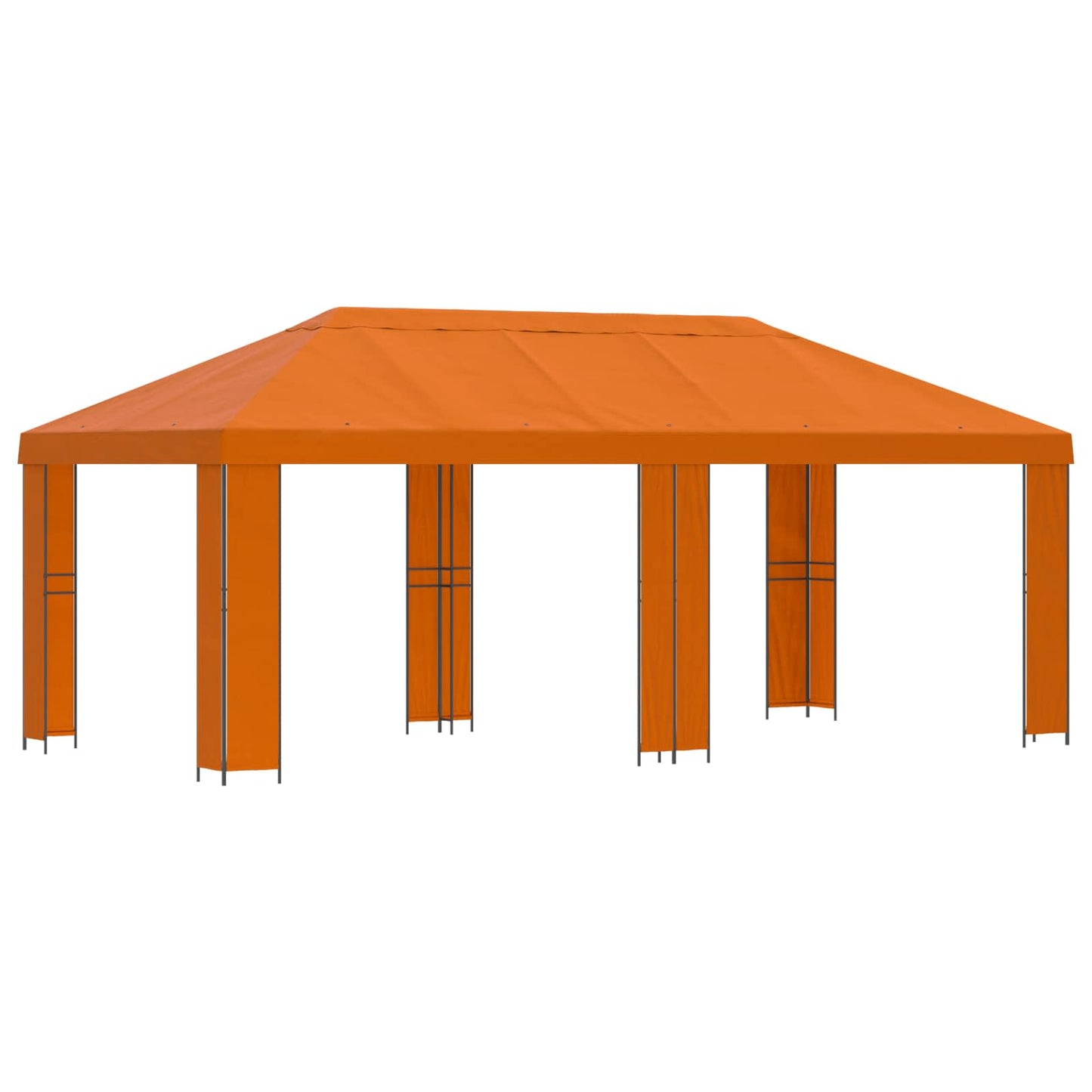 Hage Gazebo 6 x 3 m Oransje Polyester og stål 190