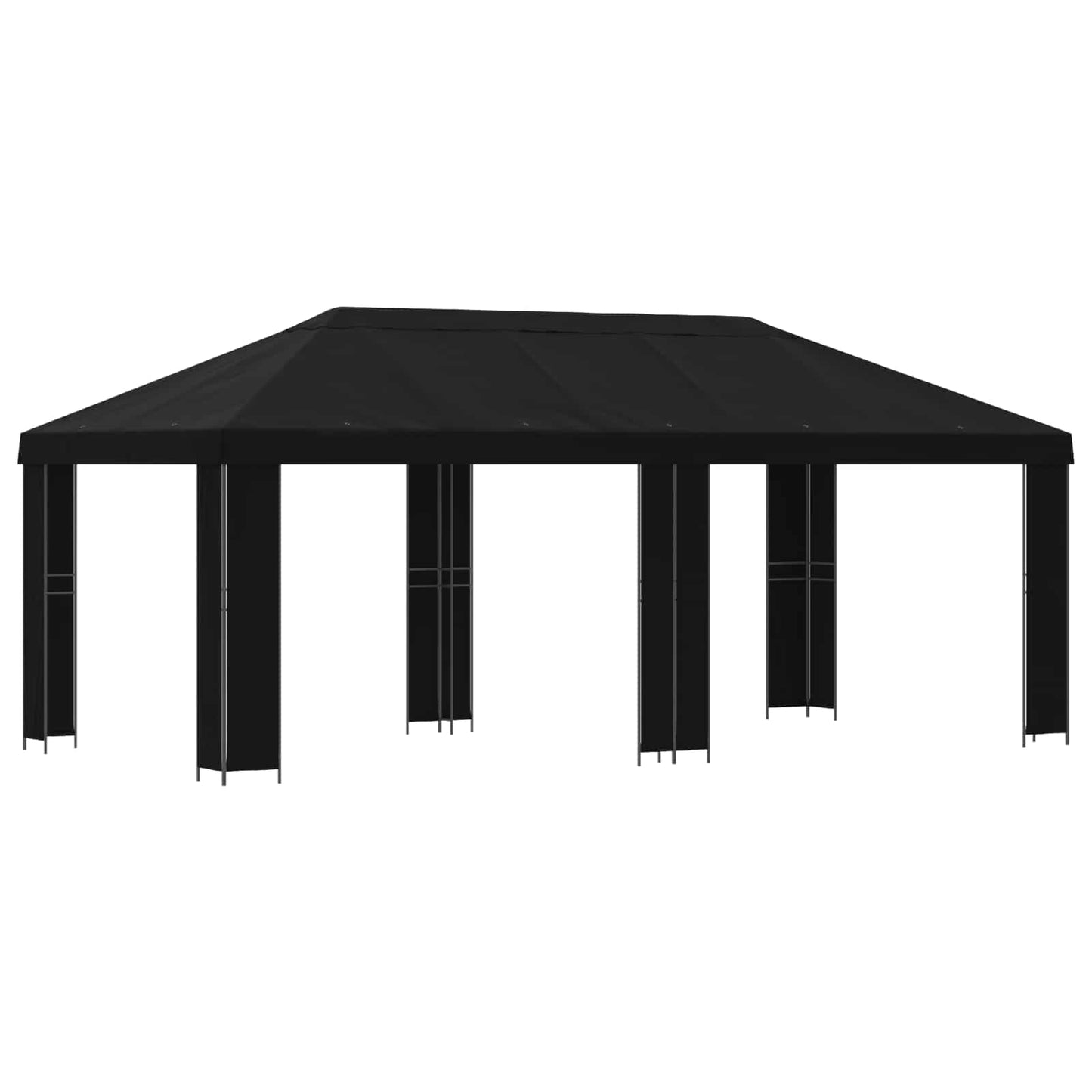 Hage Gazebo 6 x 3 m Svart Polyester og stål 190