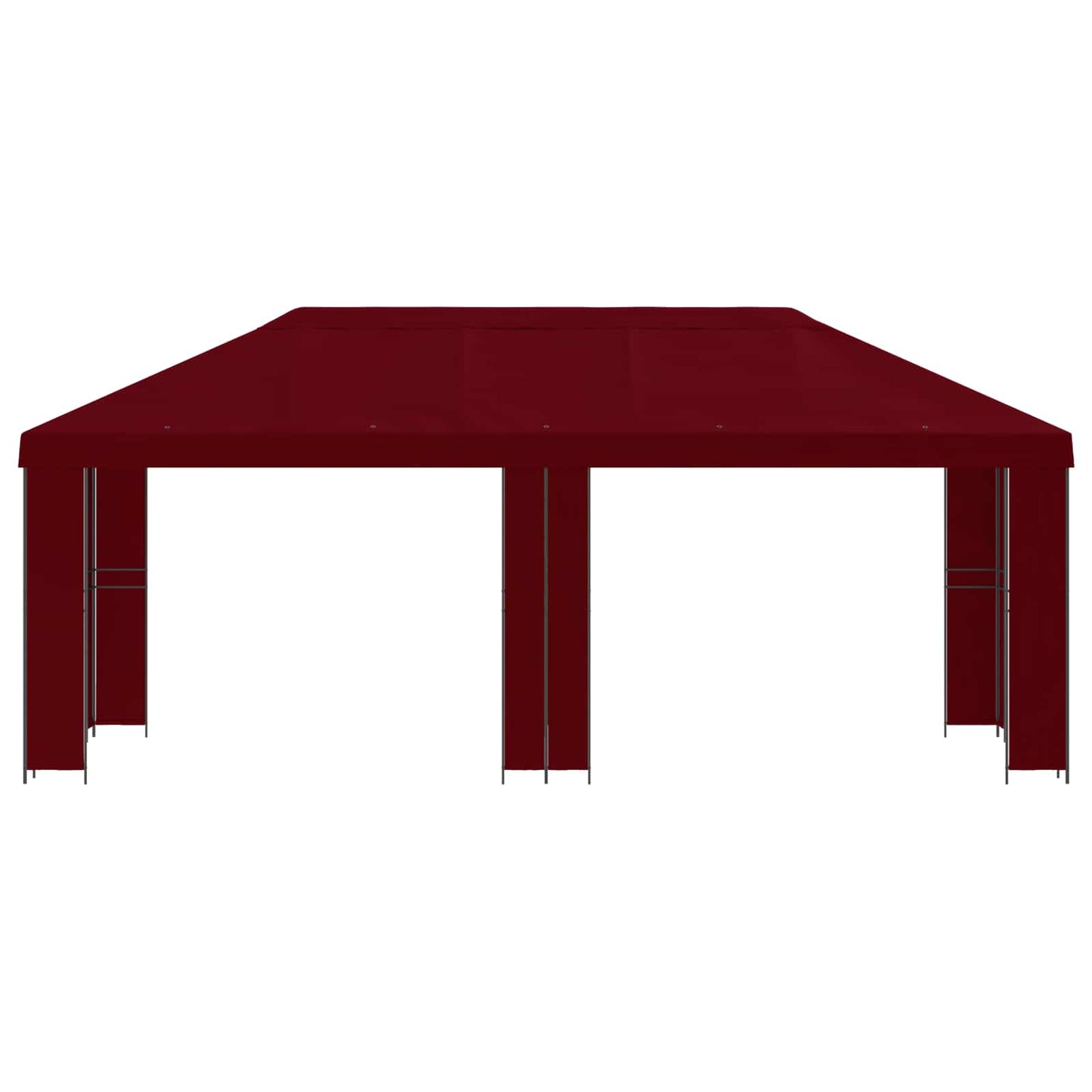 Hage Gazebo 6 x 3 m Burgunder Polyester og stål 190