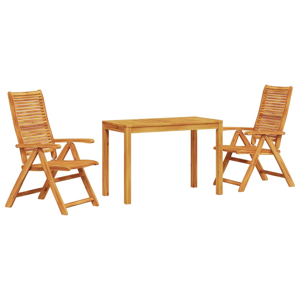 Hage Spisegruppe 3 pcs Brun Solid akasietre