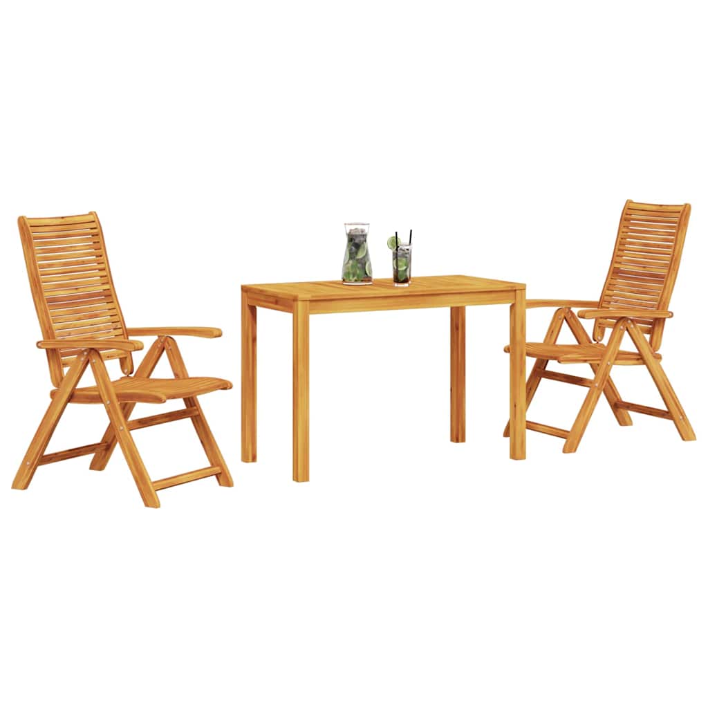 Hage Spisegruppe 3 pcs Brun Solid akasietre