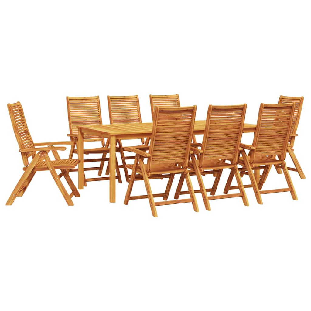 Hage Spisegruppe 9 pcs Brun Solid akasietre